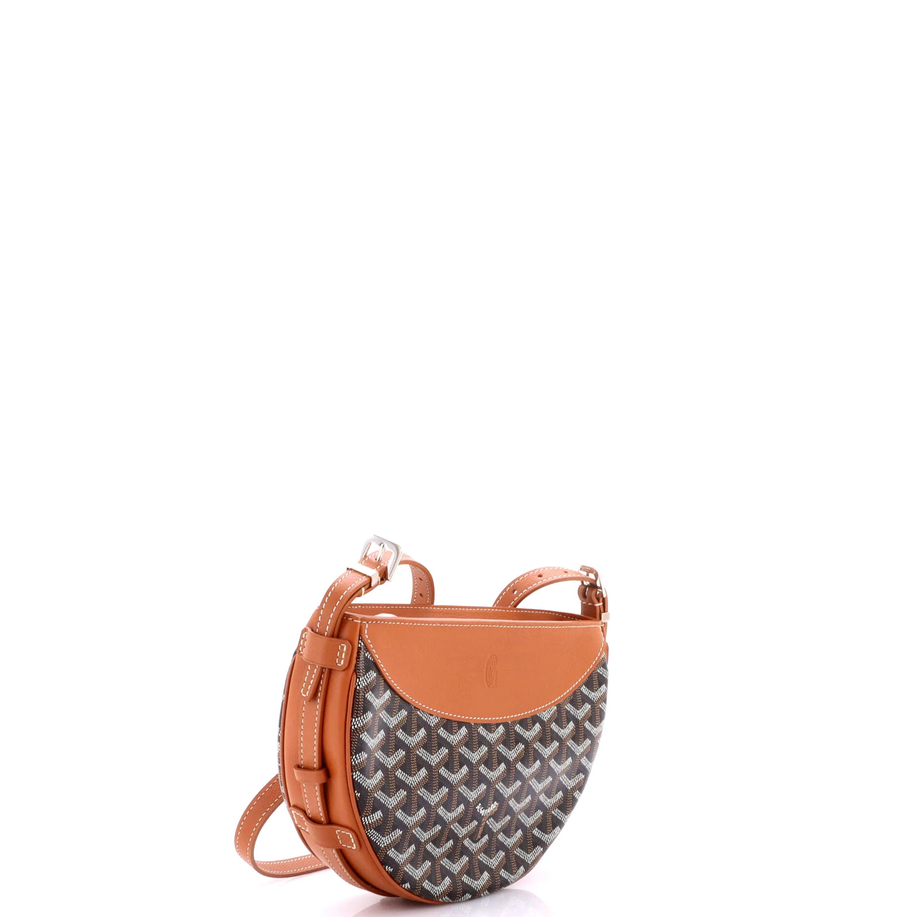 Hirondelle Shoulder Bag Coated Canvas and Leather - Image 2