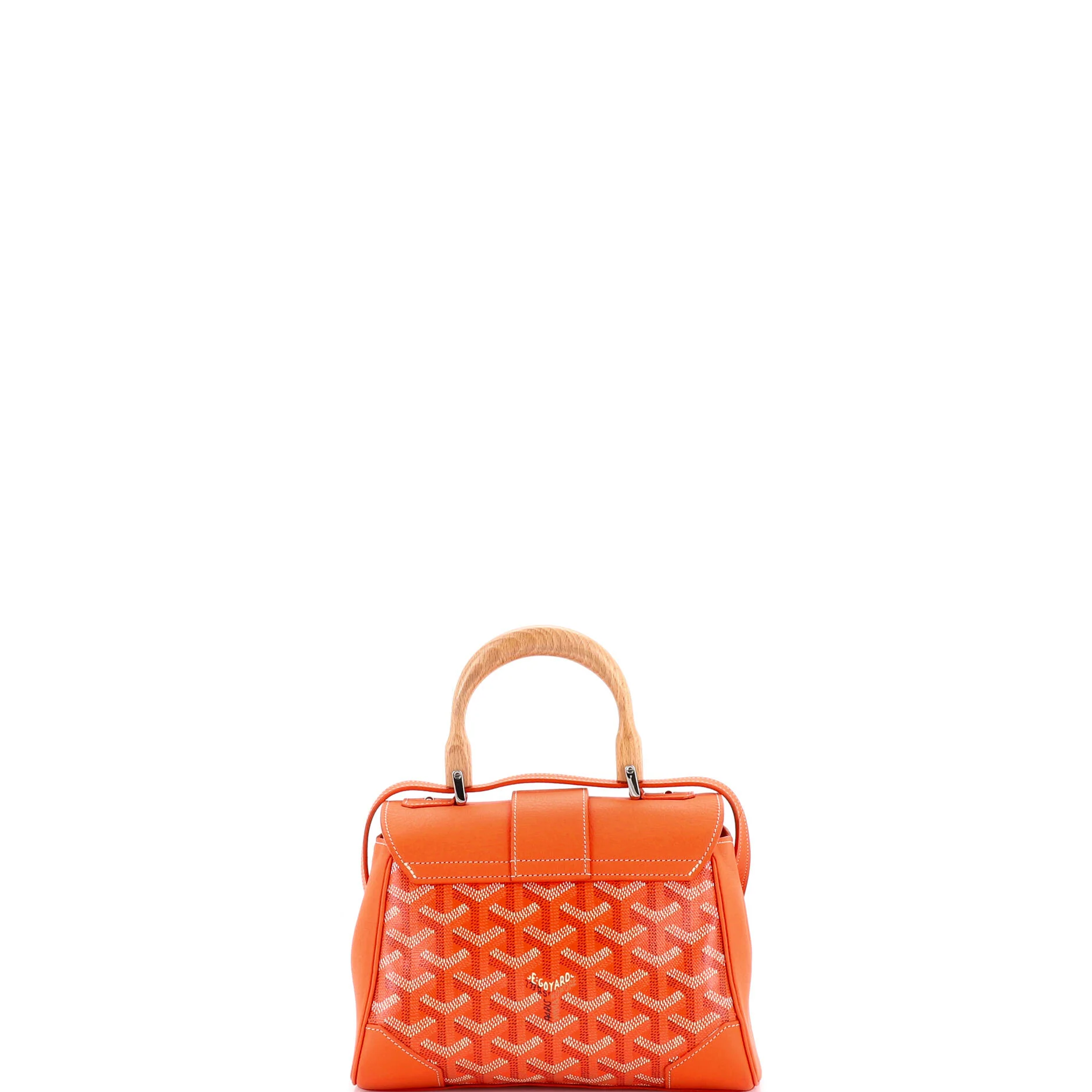 Saigon Top Handle Bag Coated Canvas with Leather Mini - Image 3