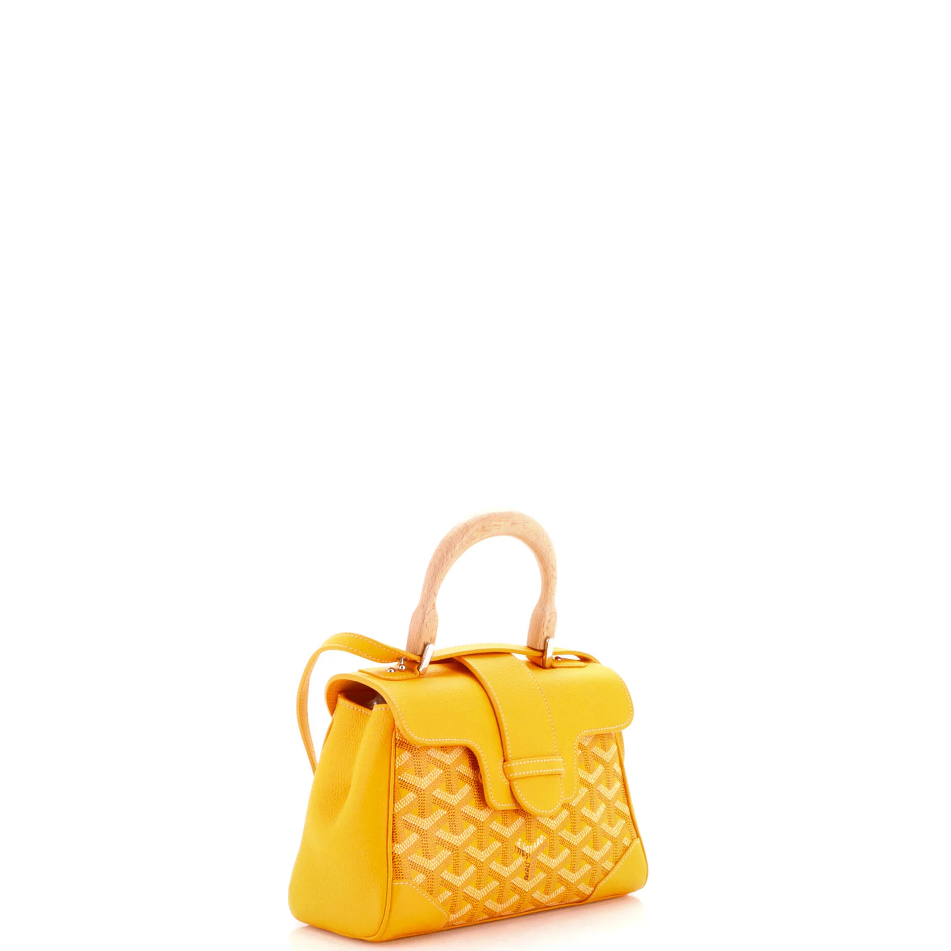 Saigon Top Handle Bag Coated Canvas with Leather Mini - Image 2