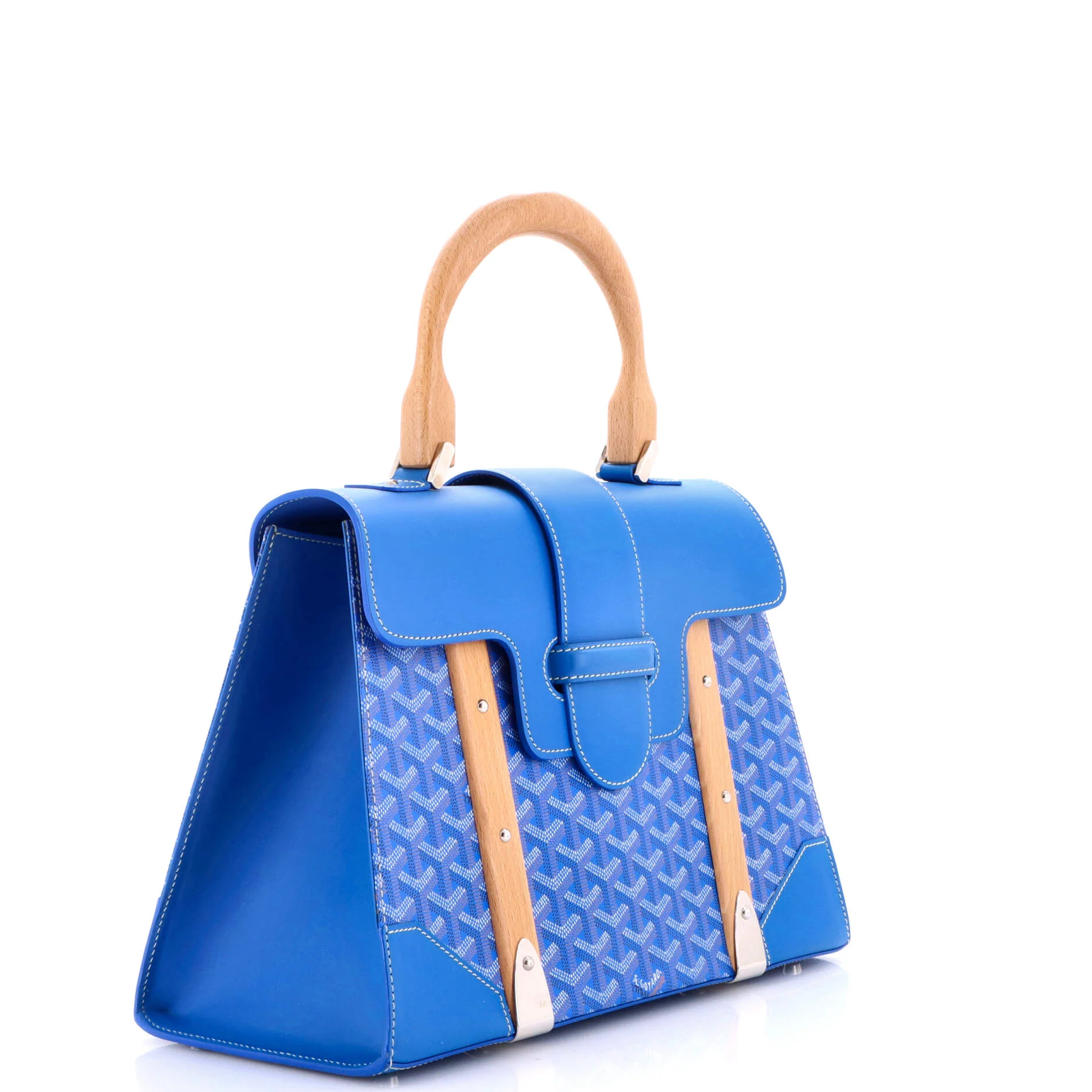 Saigon Top Handle Bag Coated Canvas with Leather MM - Image 2