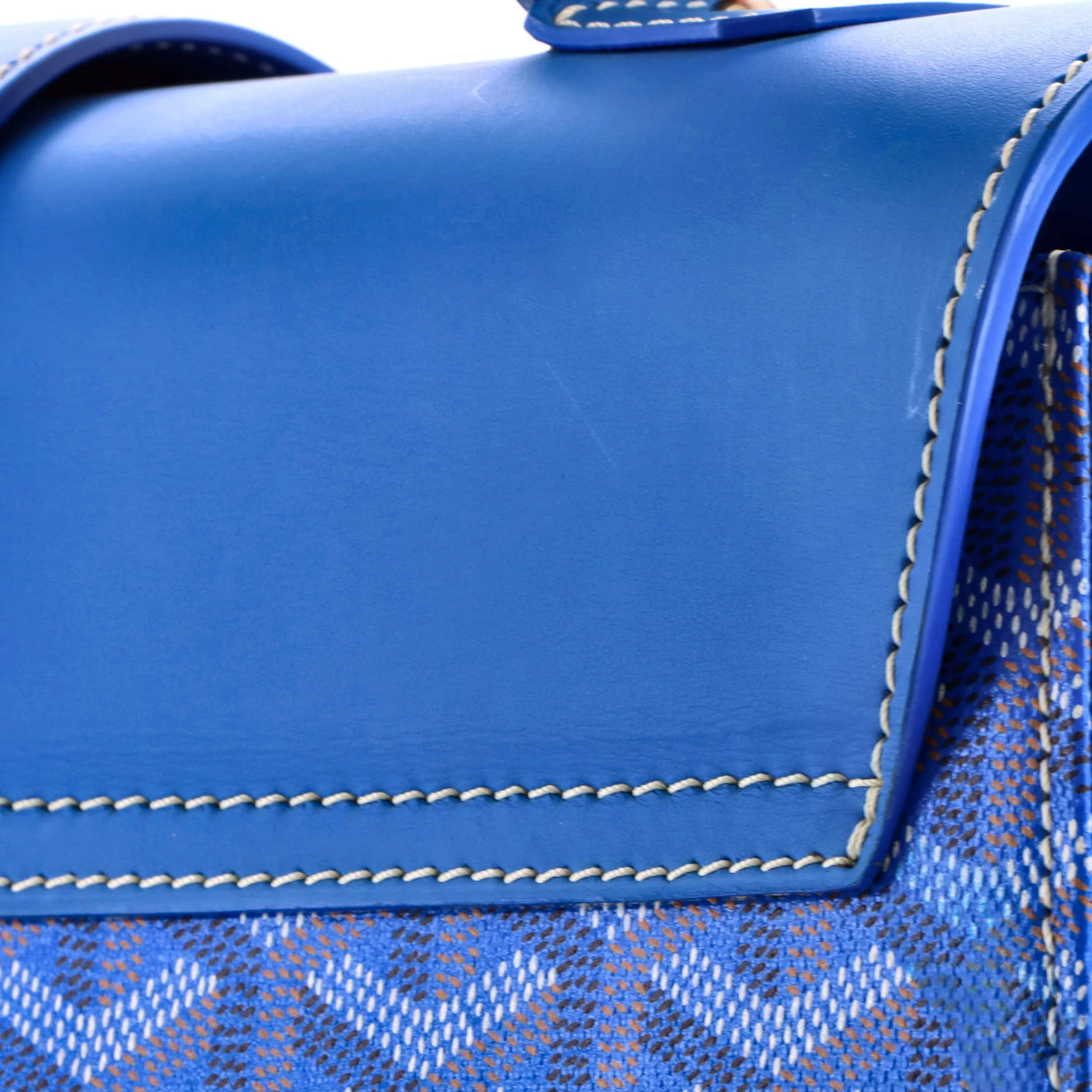 Saigon Top Handle Bag Coated Canvas with Leather MM - Image 7