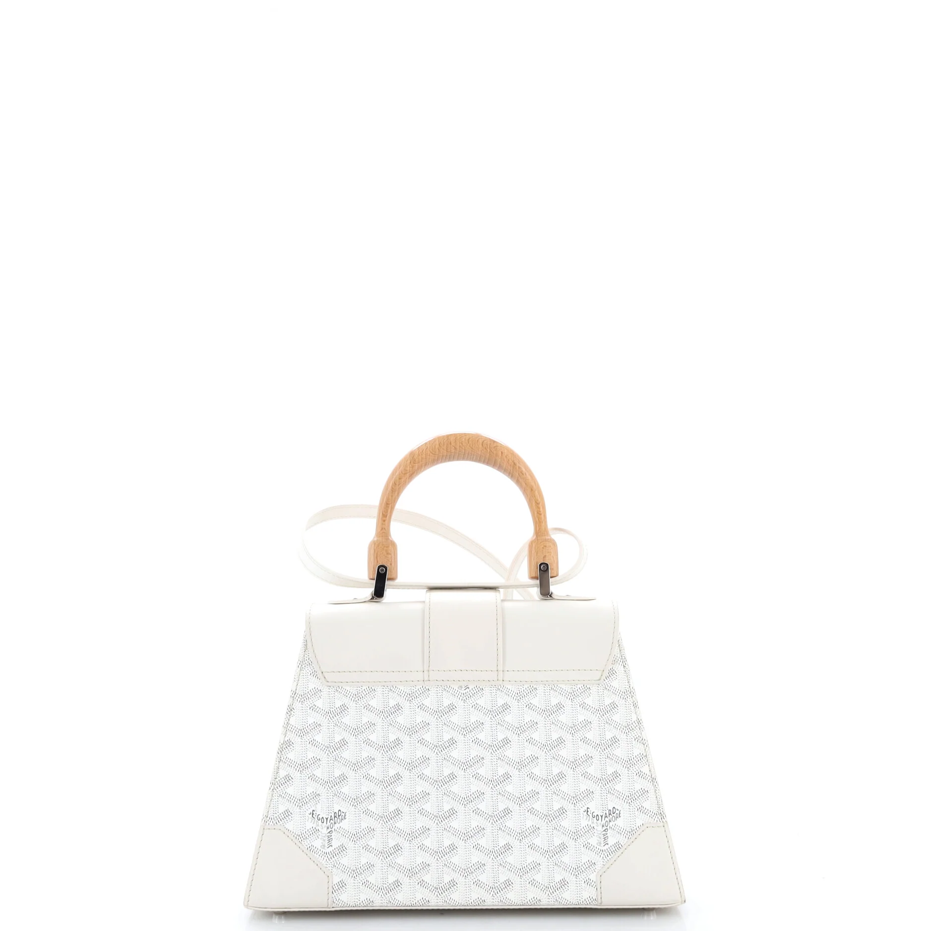 Saigon Top Handle Bag Coated Canvas with Leather PM - Image 3