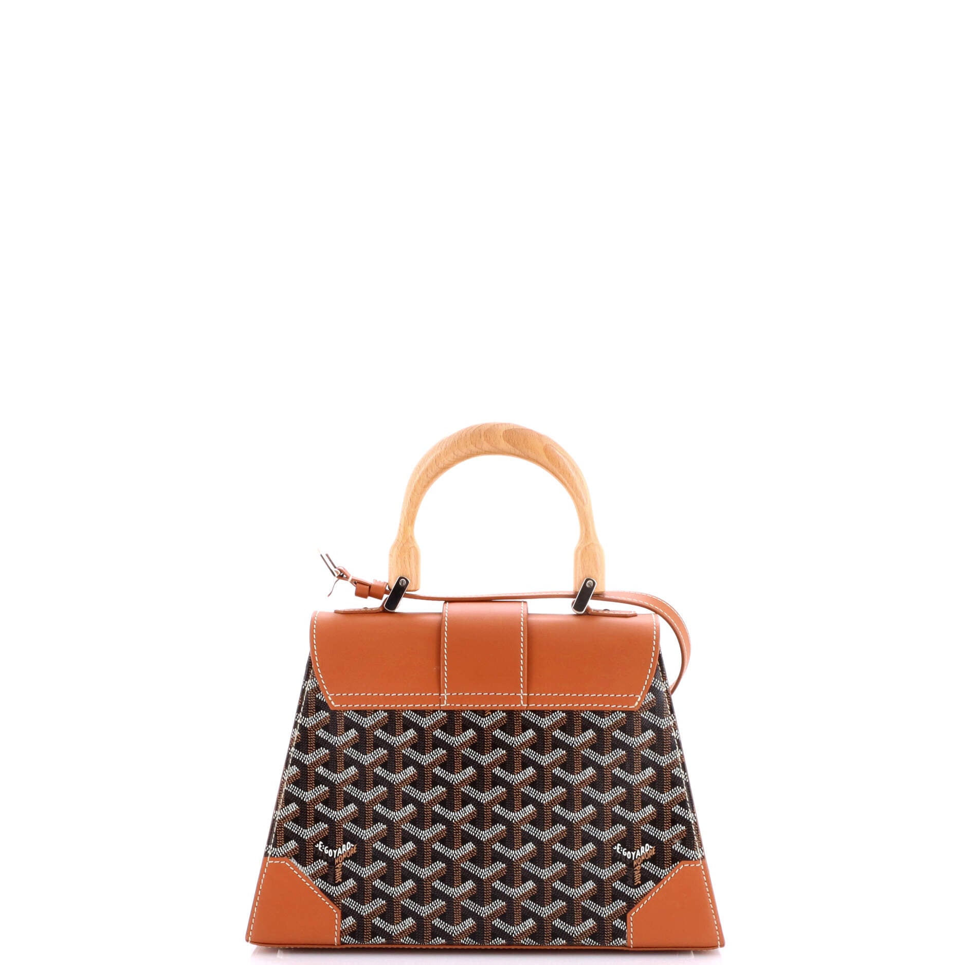 Saigon Top Handle Bag Coated Canvas with Leather PM - Image 3