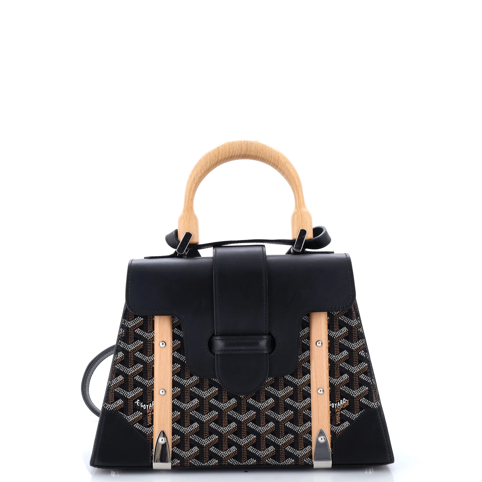 Saigon Top Handle Bag Coated Canvas with Leather PM