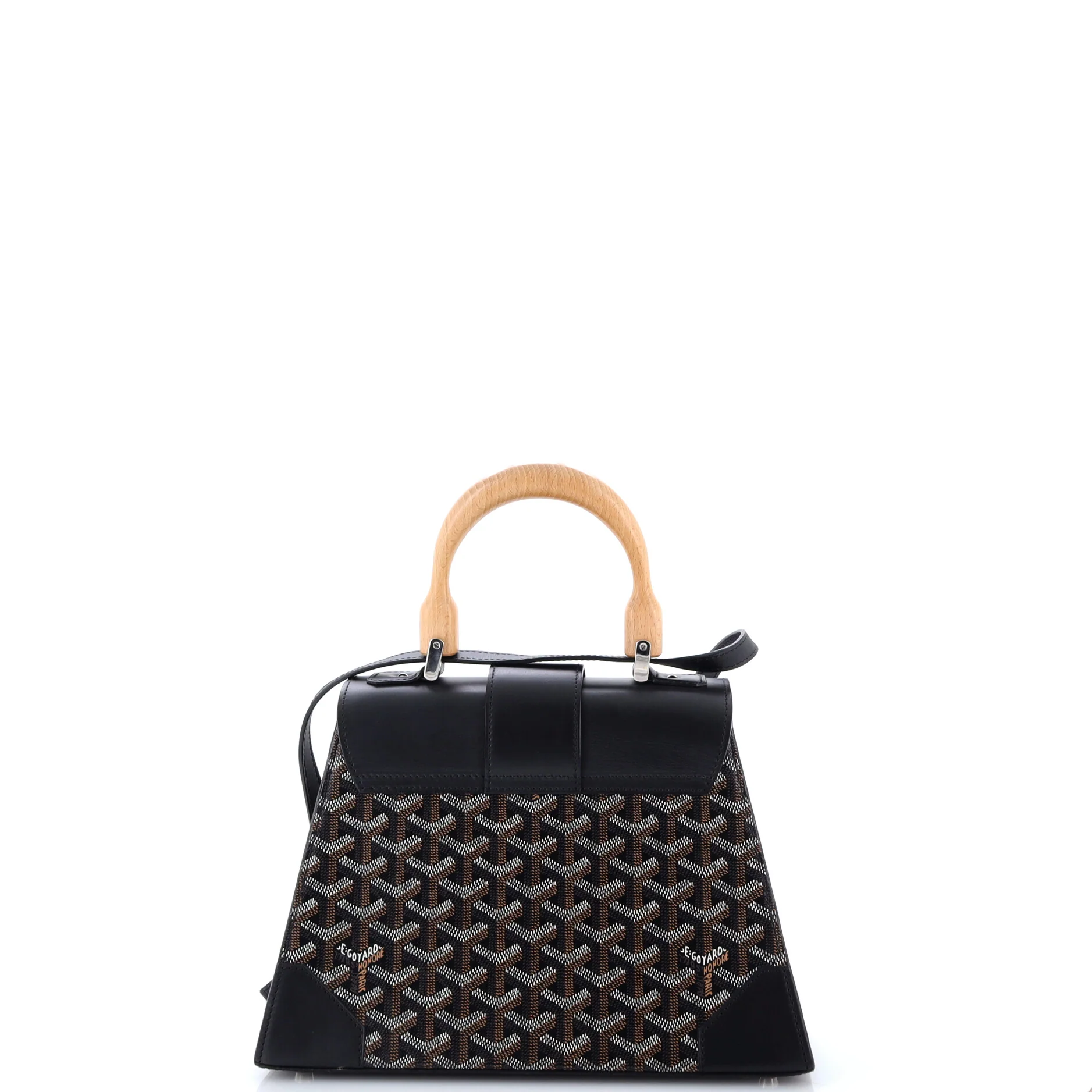 Saigon Top Handle Bag Coated Canvas with Leather PM - Image 3