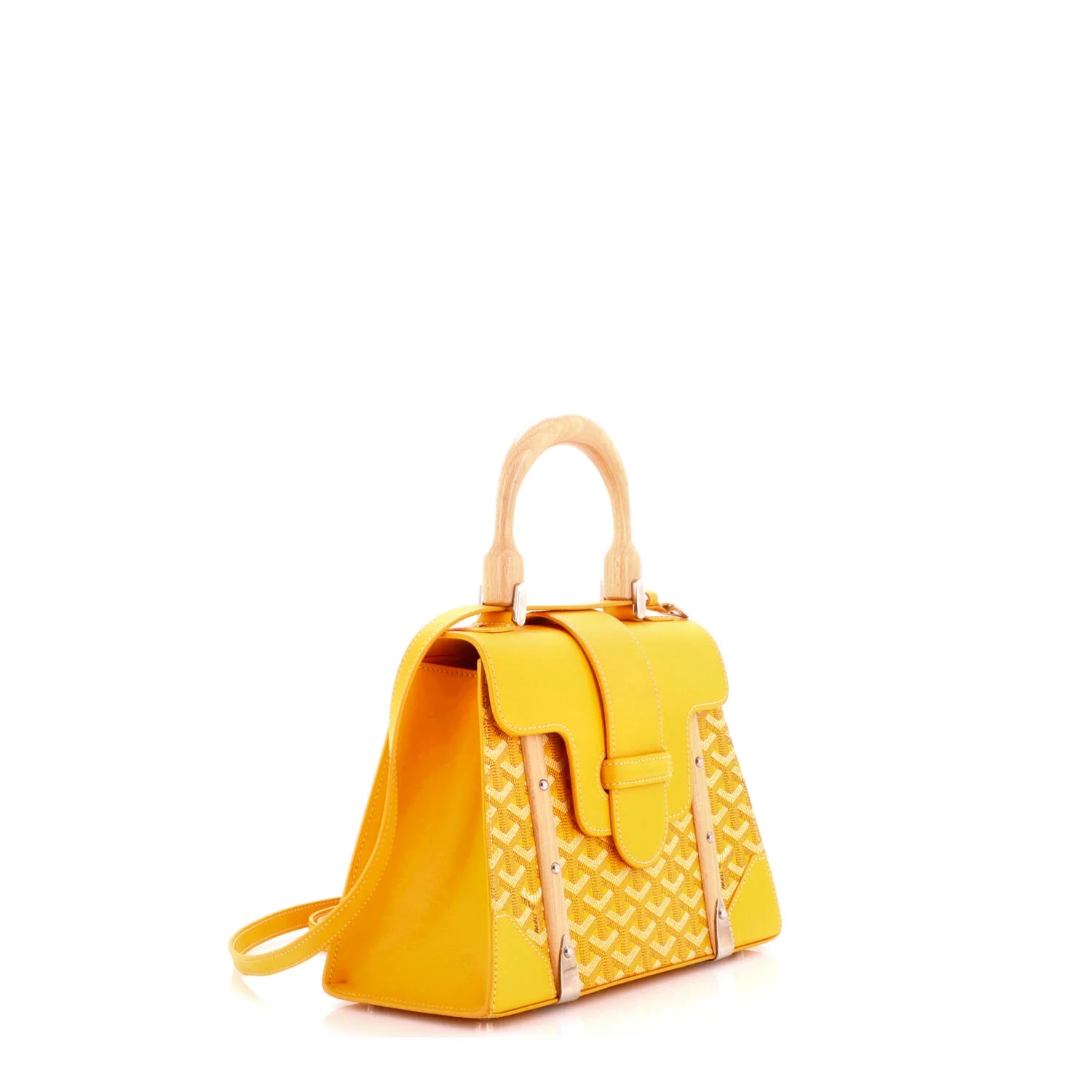 Saigon Top Handle Bag Coated Canvas with Leather PM - Image 2