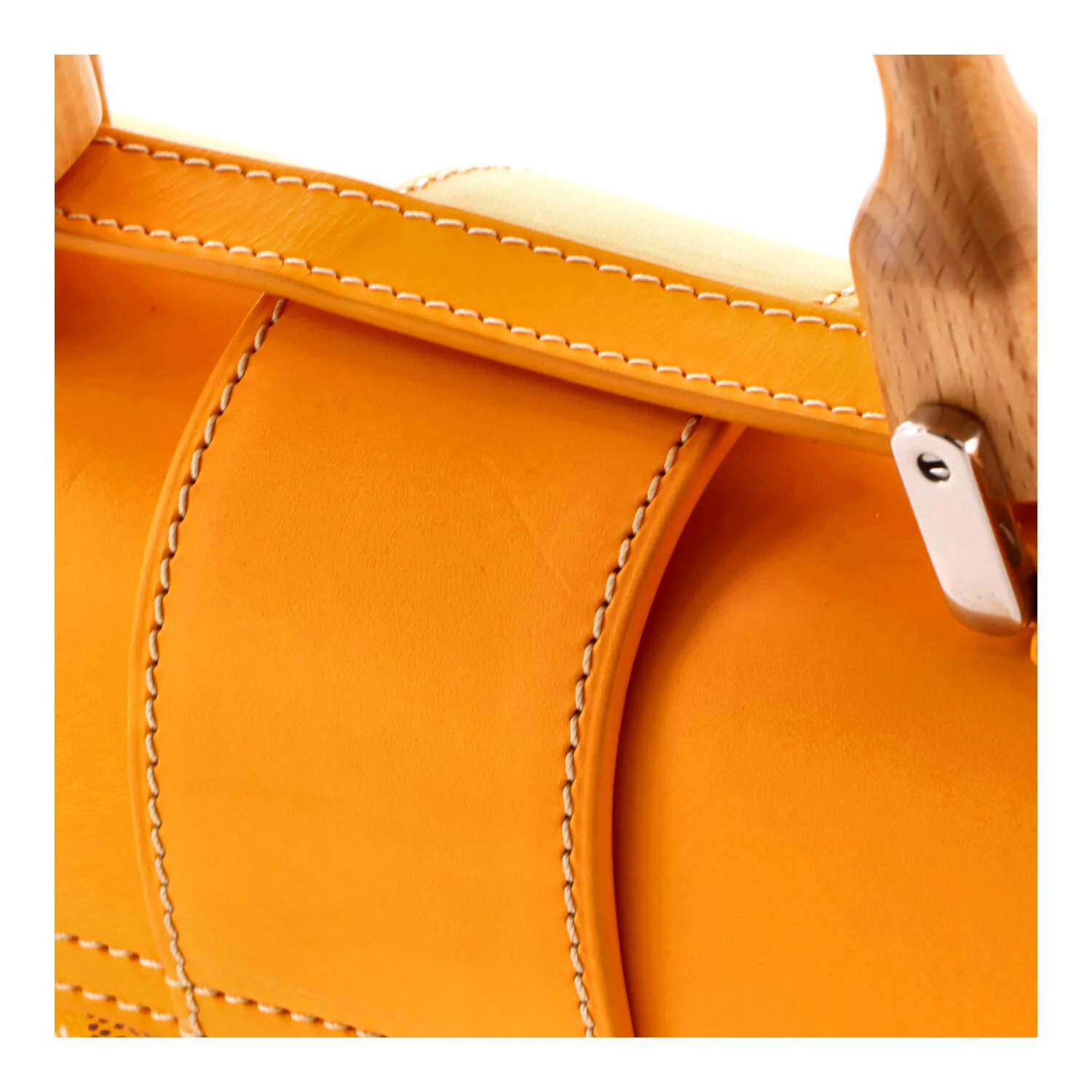 Saigon Top Handle Bag Coated Canvas with Leather PM - Image 7