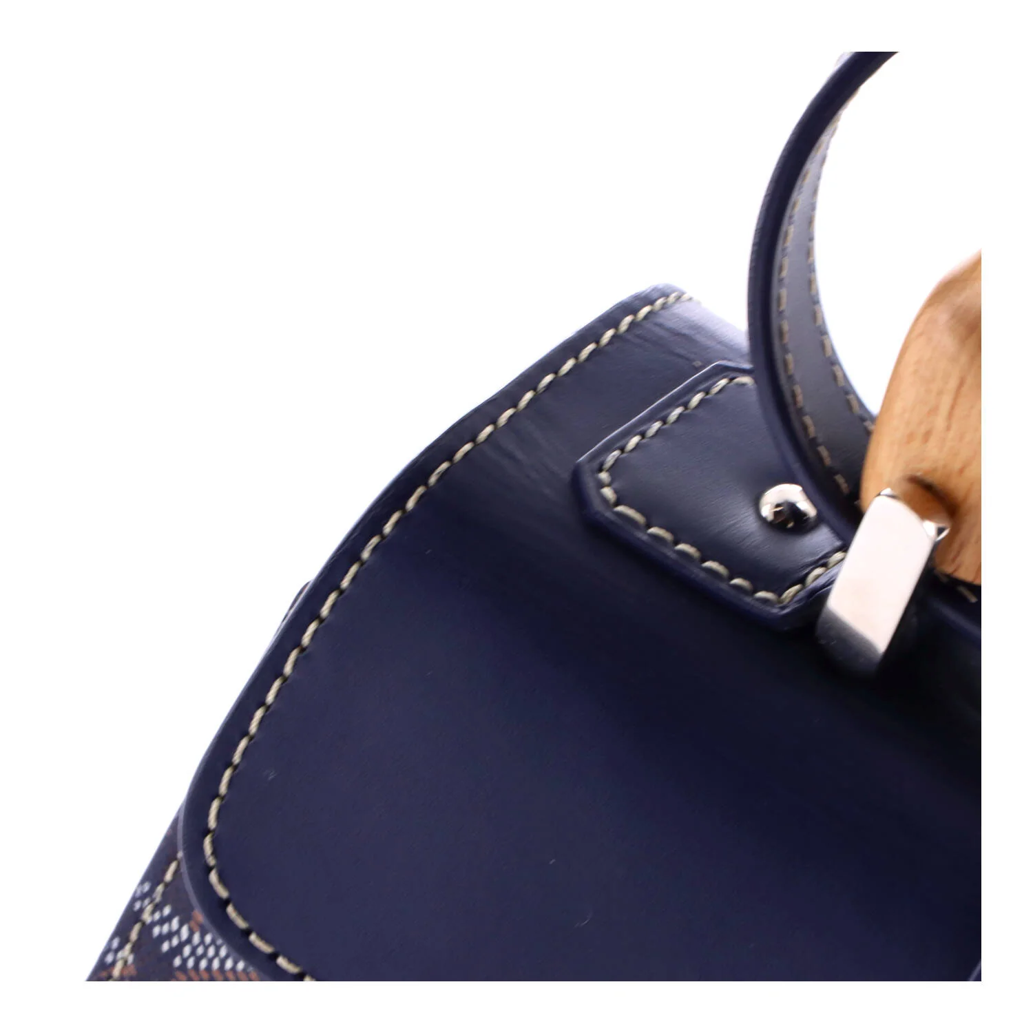 Saigon Top Handle Bag Coated Canvas with Leather PM - Image 6