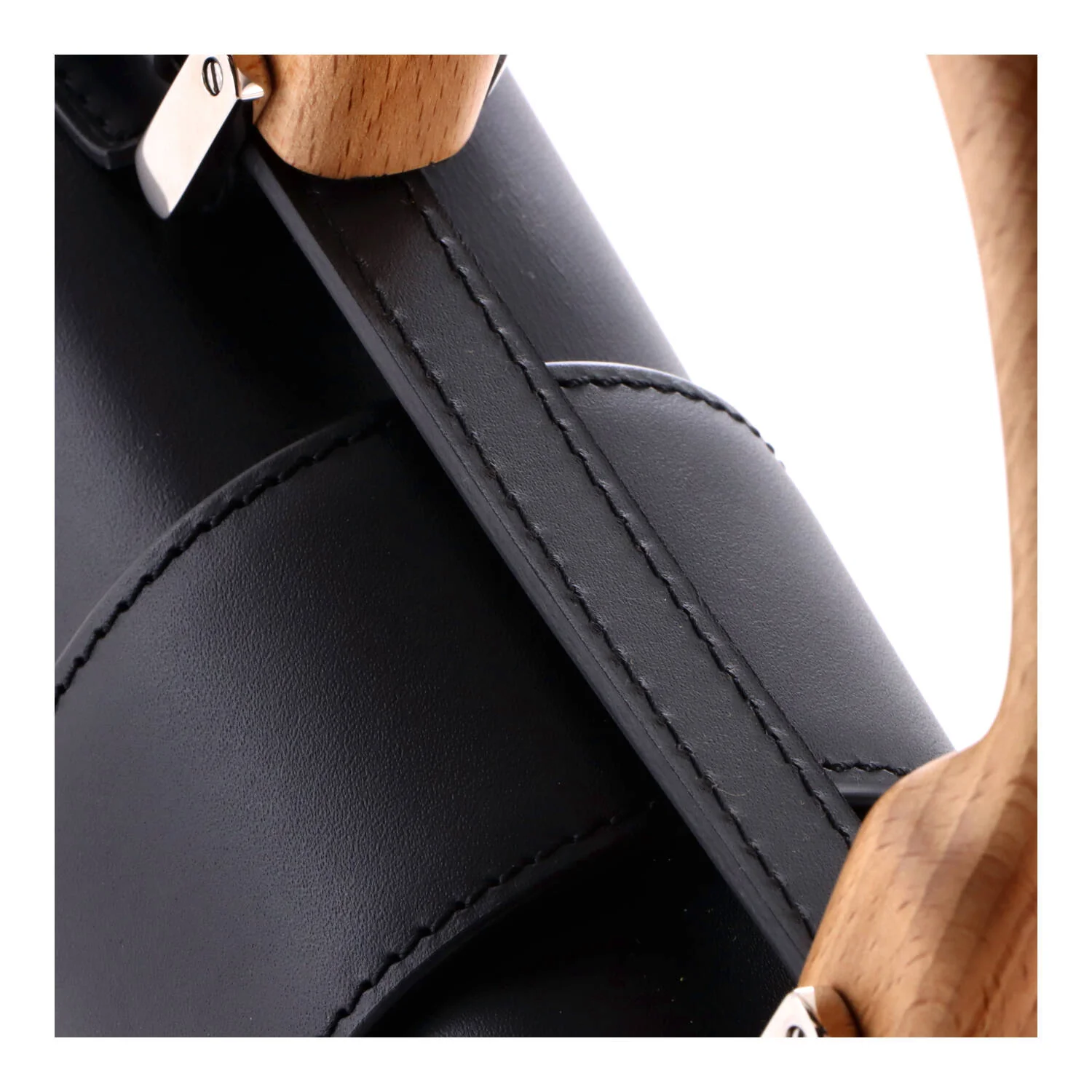 Saigon Top Handle Bag Coated Canvas with Leather PM - Image 7