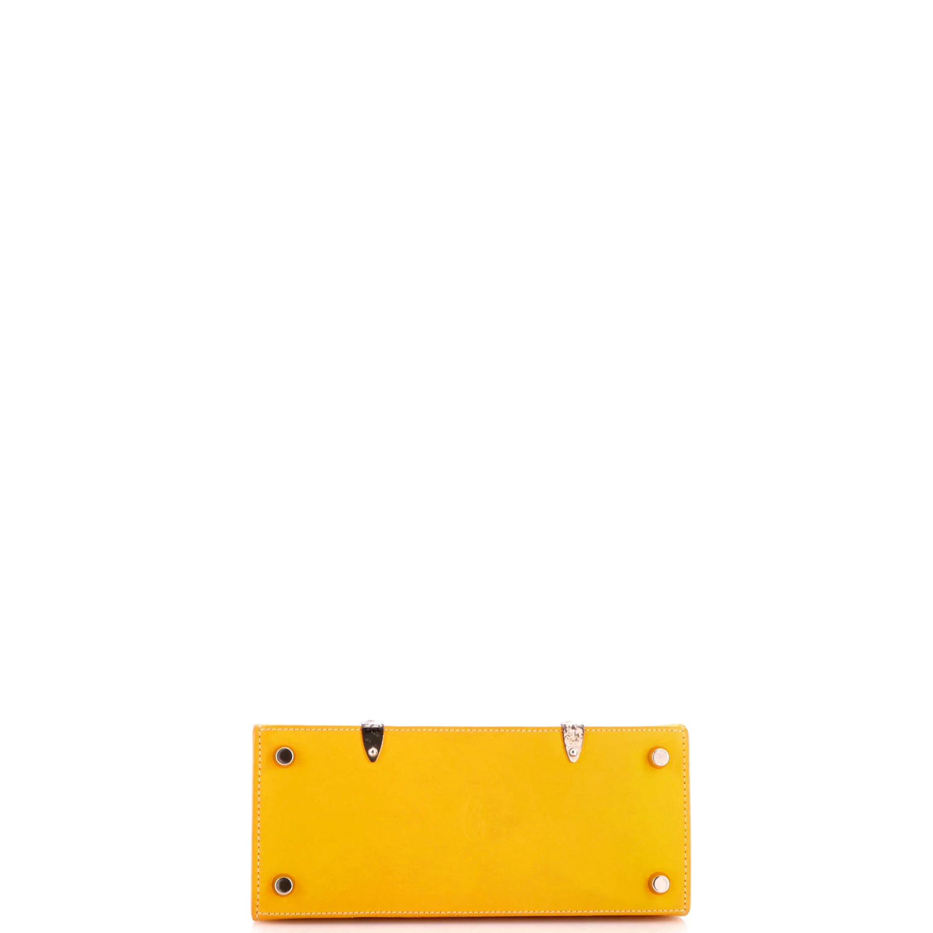 Structured Saigon Top Handle Bag Coated Canvas with Leather Mini - Image 4