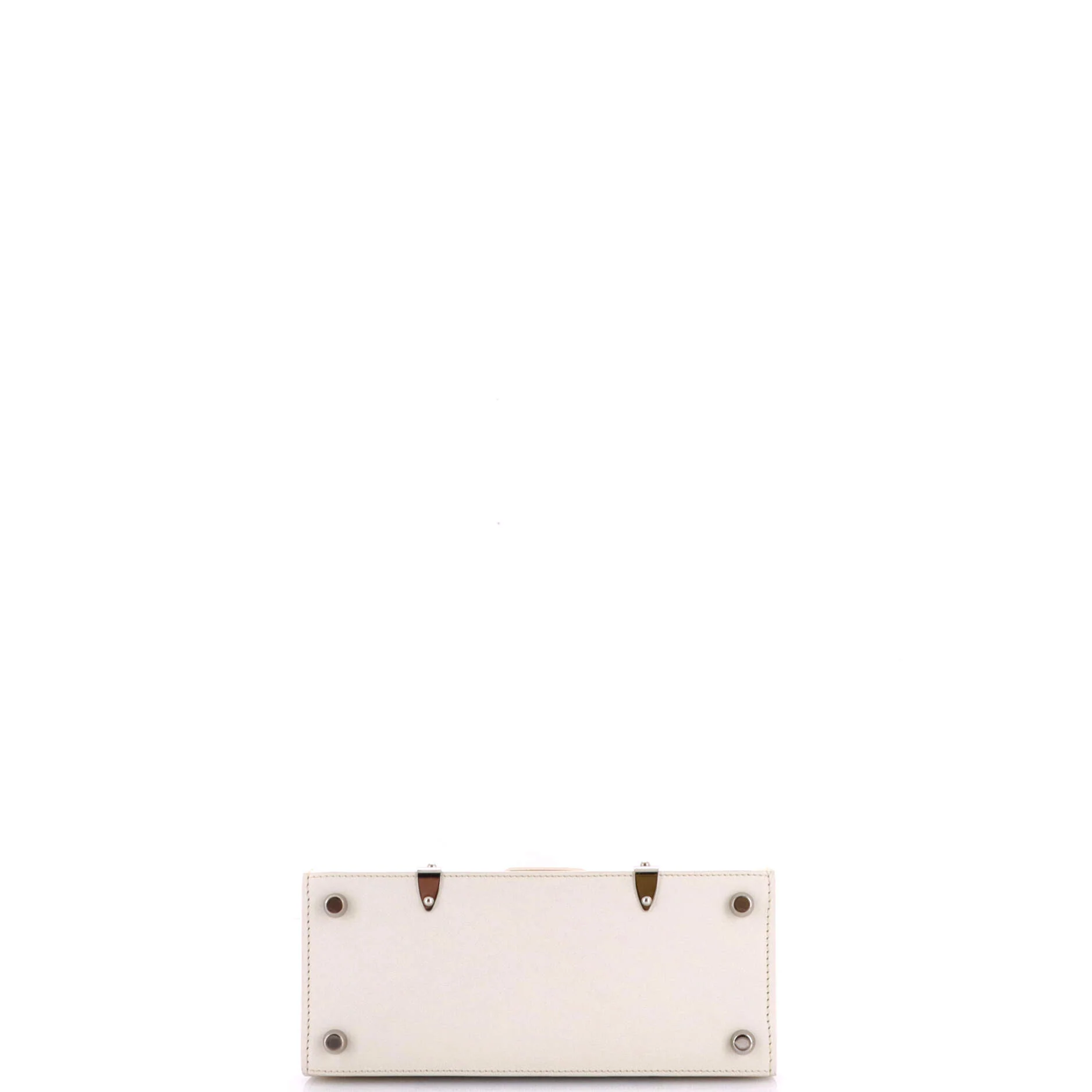 Structured Saigon Top Handle Bag Coated Canvas with Leather Mini - Image 4