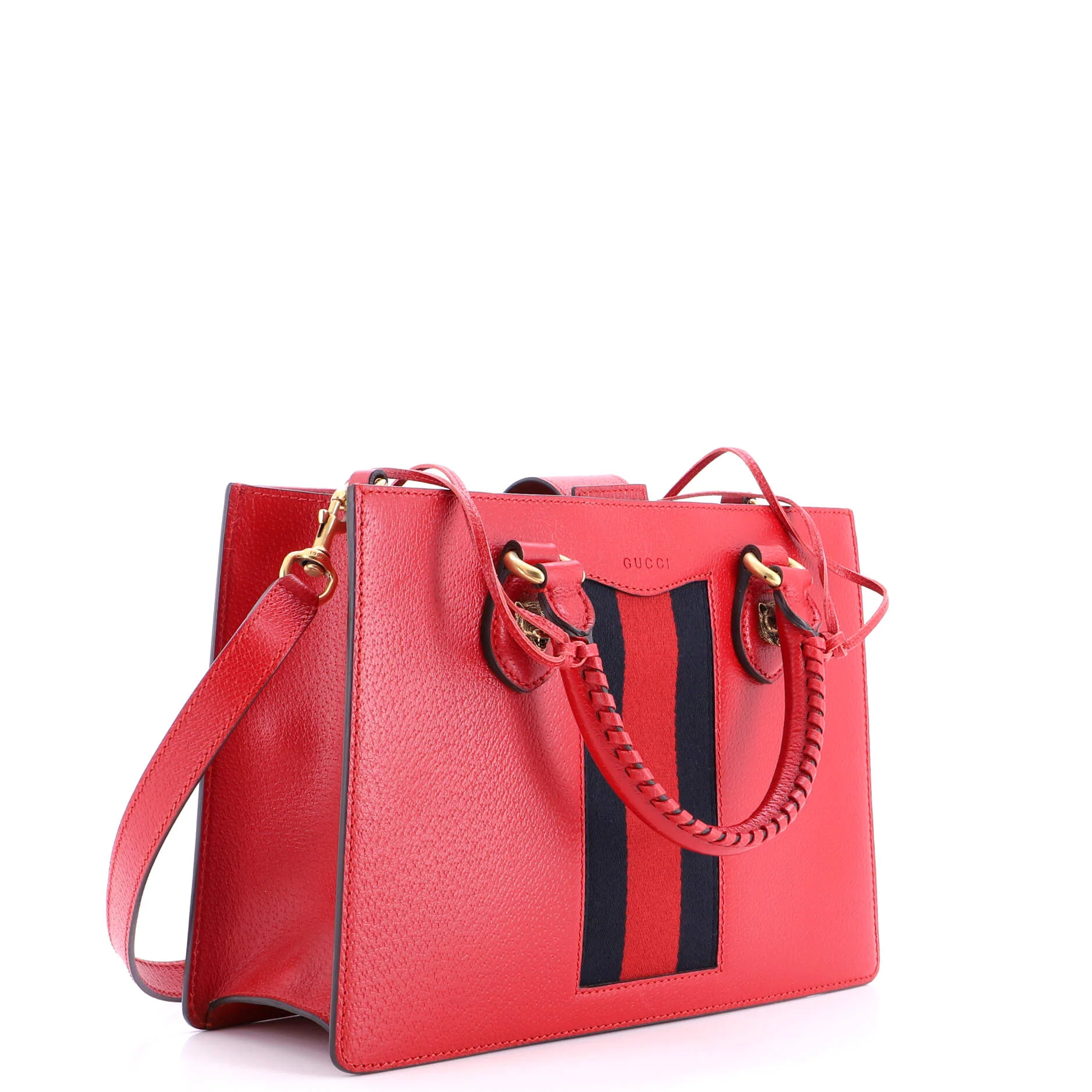 Animalier Web Top Handle Tote Leather Medium - Image 2