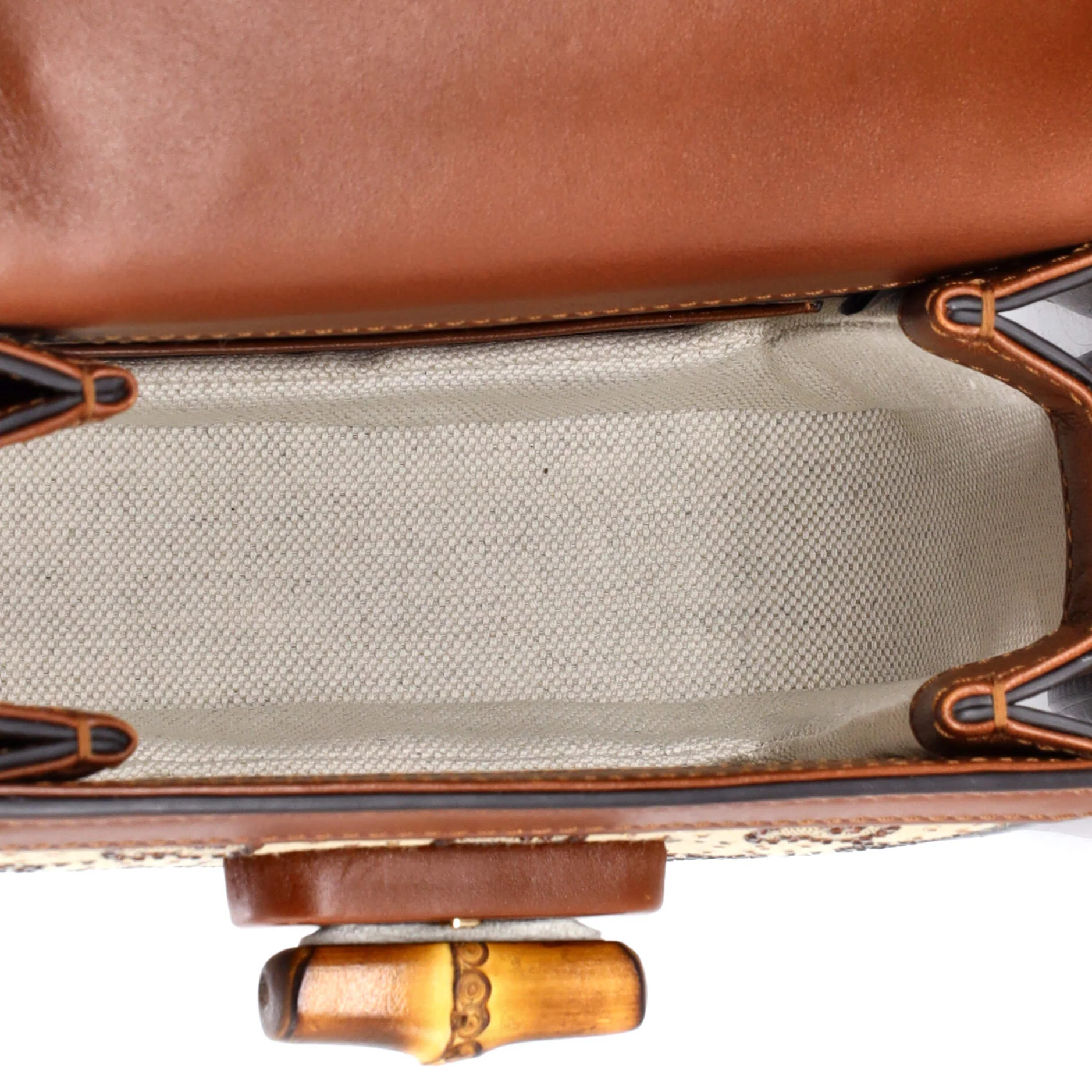 Bamboo 1947 Top Handle Bag Crystal Embellished GG Canvas Mini - Image 5