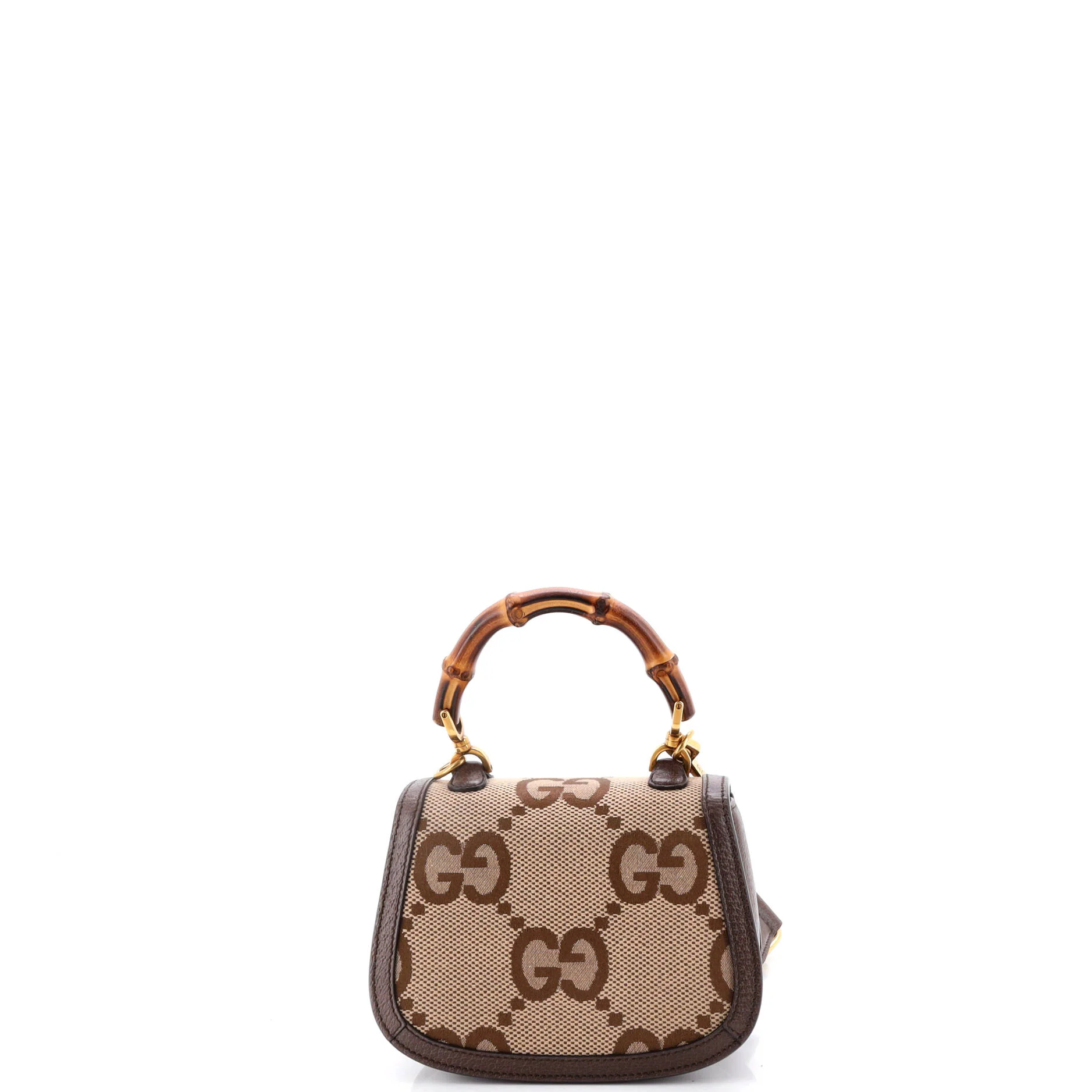 Bamboo 1947 Top Handle Bag Jumbo GG Canvas Mini - Image 3