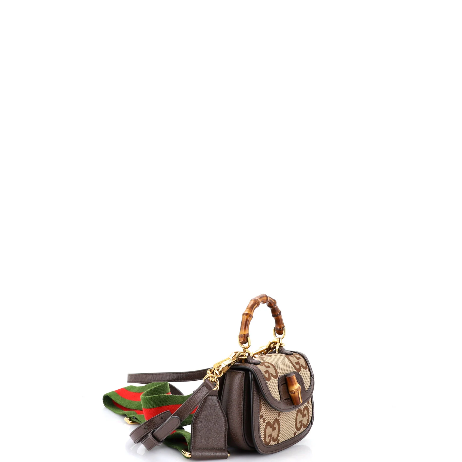 Bamboo 1947 Top Handle Bag Jumbo GG Canvas Mini - Image 2