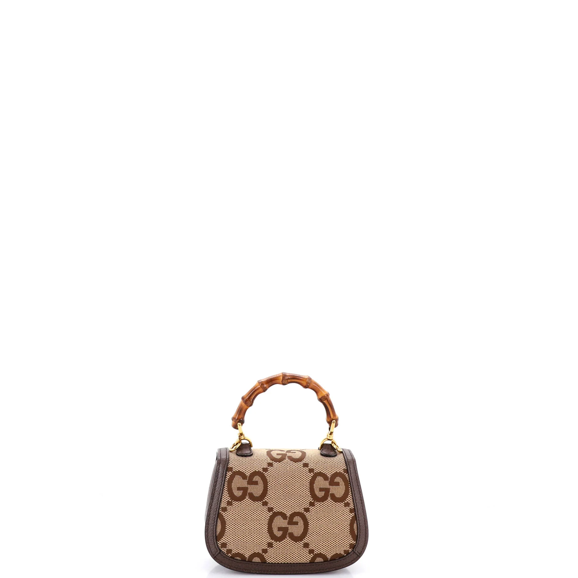 Bamboo 1947 Top Handle Bag Jumbo GG Canvas Mini - Image 3