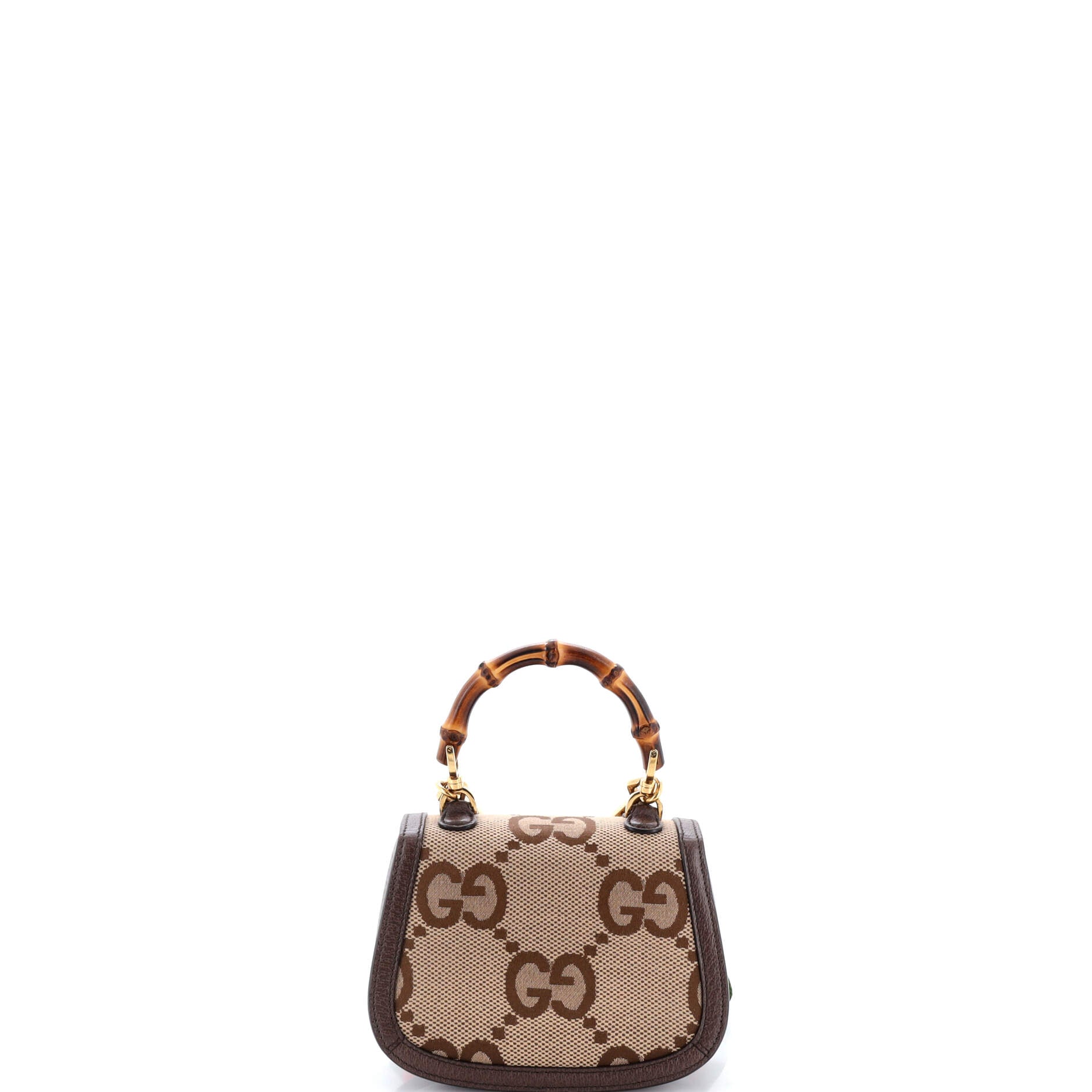 Bamboo 1947 Top Handle Bag Jumbo GG Canvas Mini - Image 3