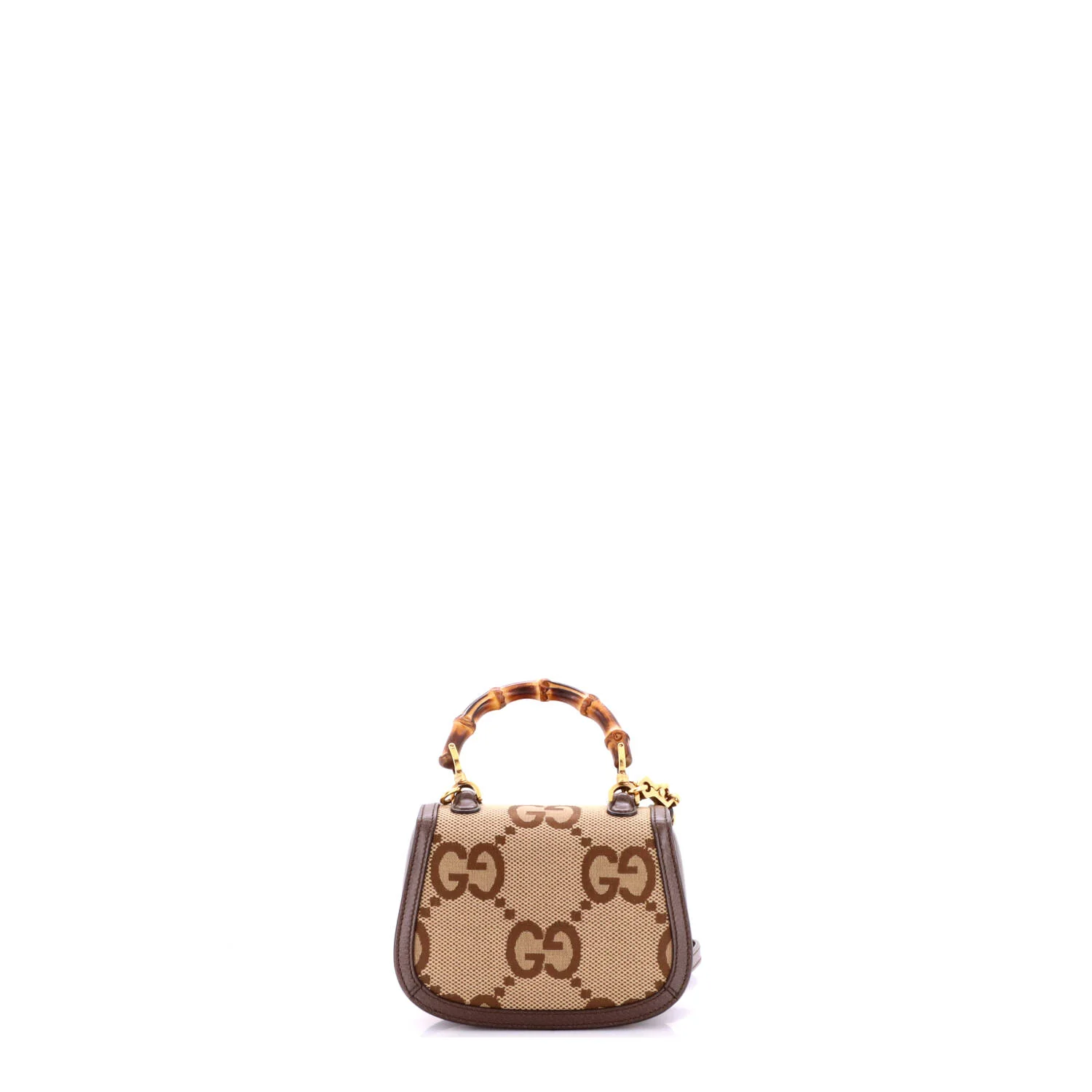 Bamboo 1947 Top Handle Bag Jumbo GG Canvas Mini - Image 3