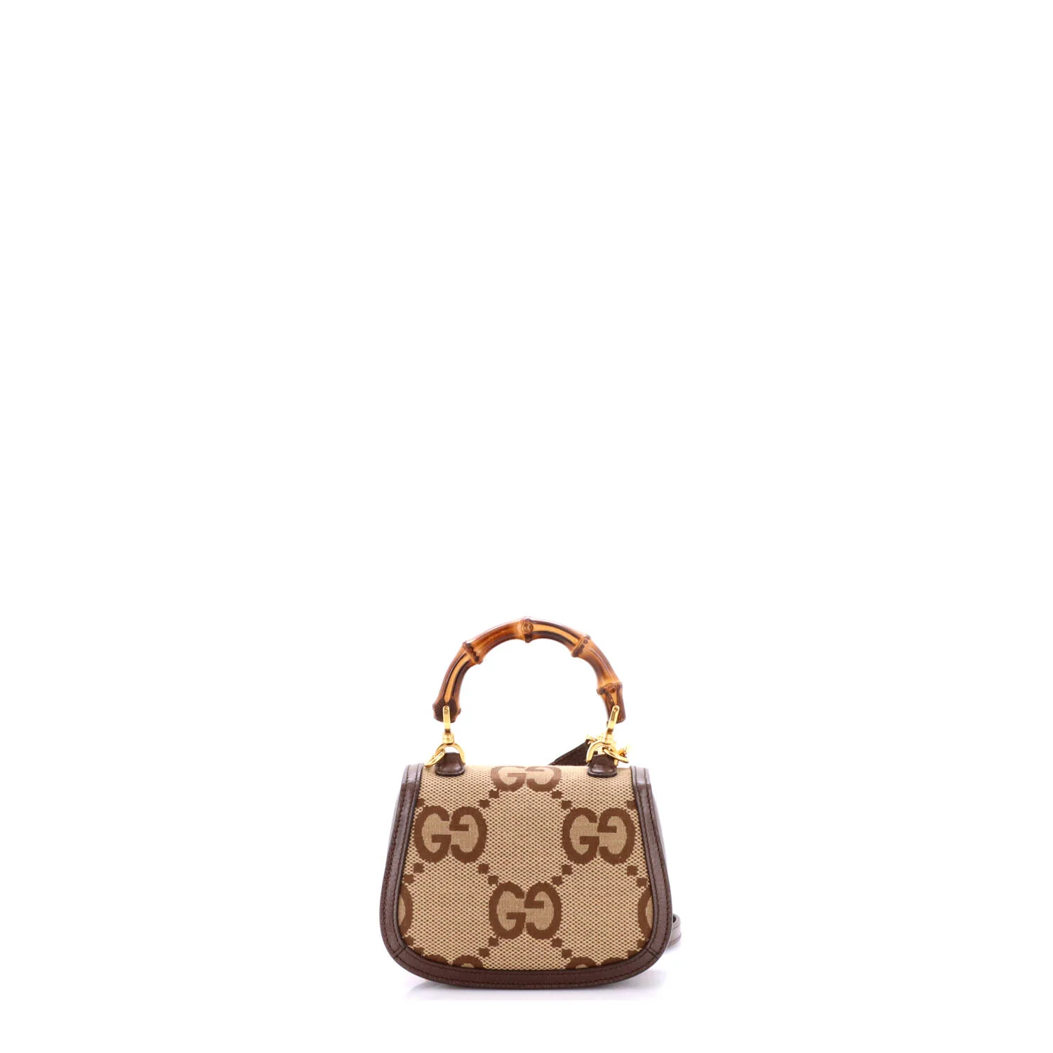 Bamboo 1947 Top Handle Bag Jumbo GG Canvas Mini - Image 3