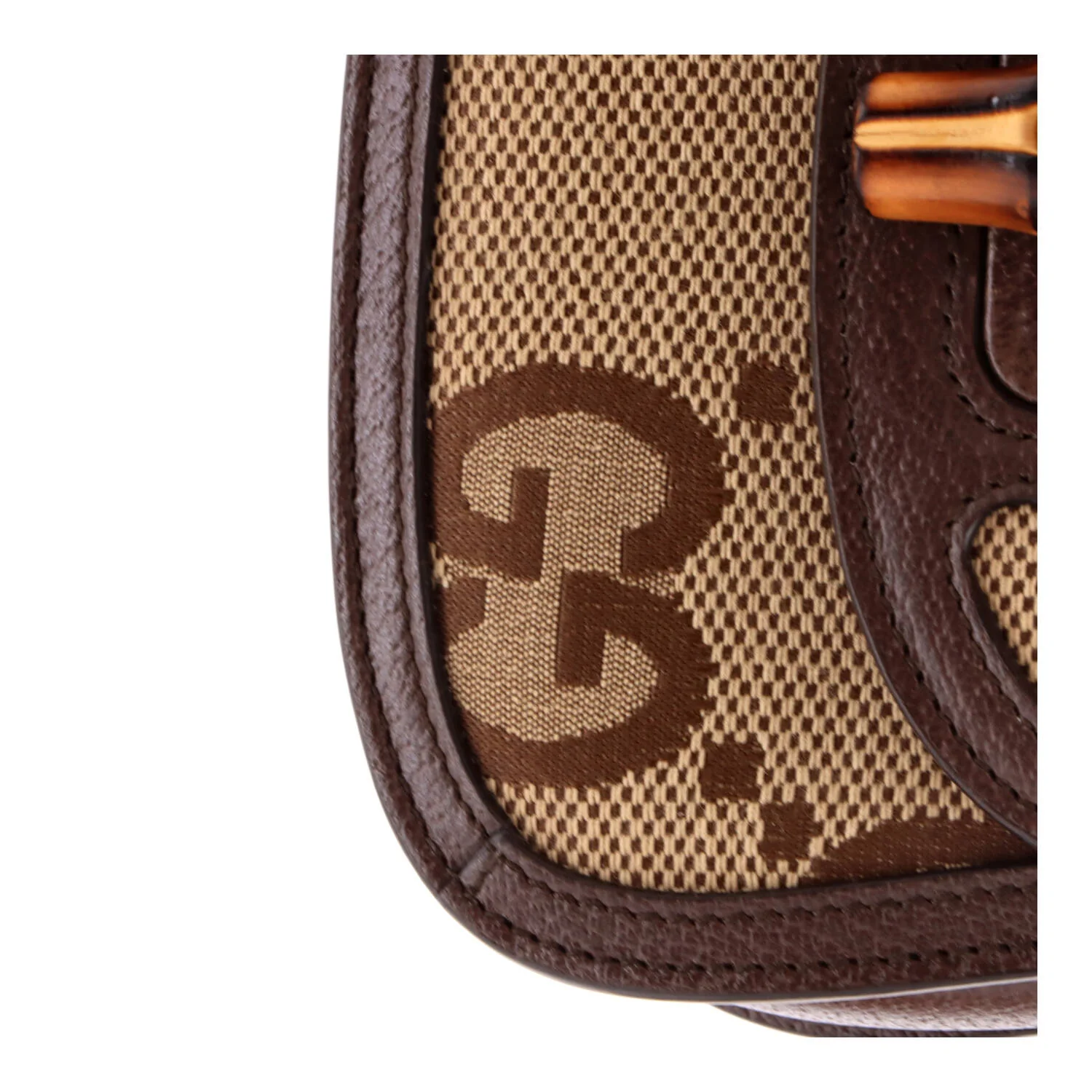 Bamboo 1947 Top Handle Bag Jumbo GG Canvas Mini - Image 6