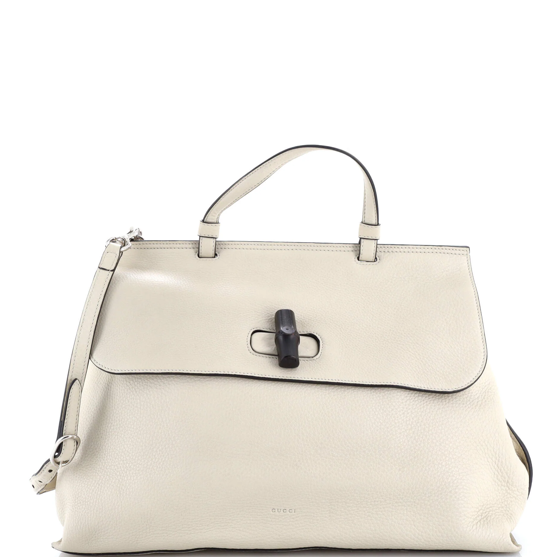 Bamboo Daily Top Handle Bag Leather Large