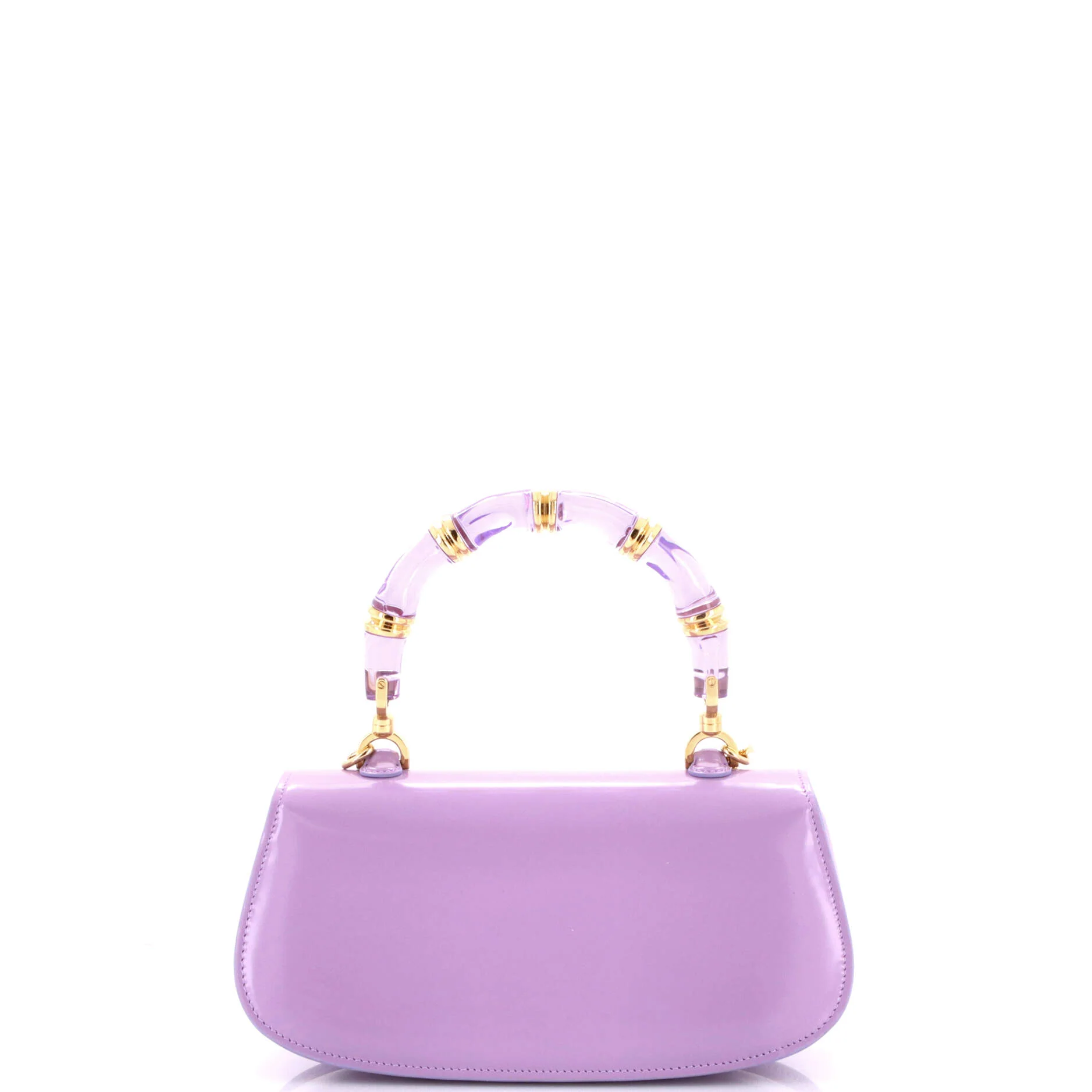 Bamboo Diva Top Handle Bag Polished Leather Medium - Image 4