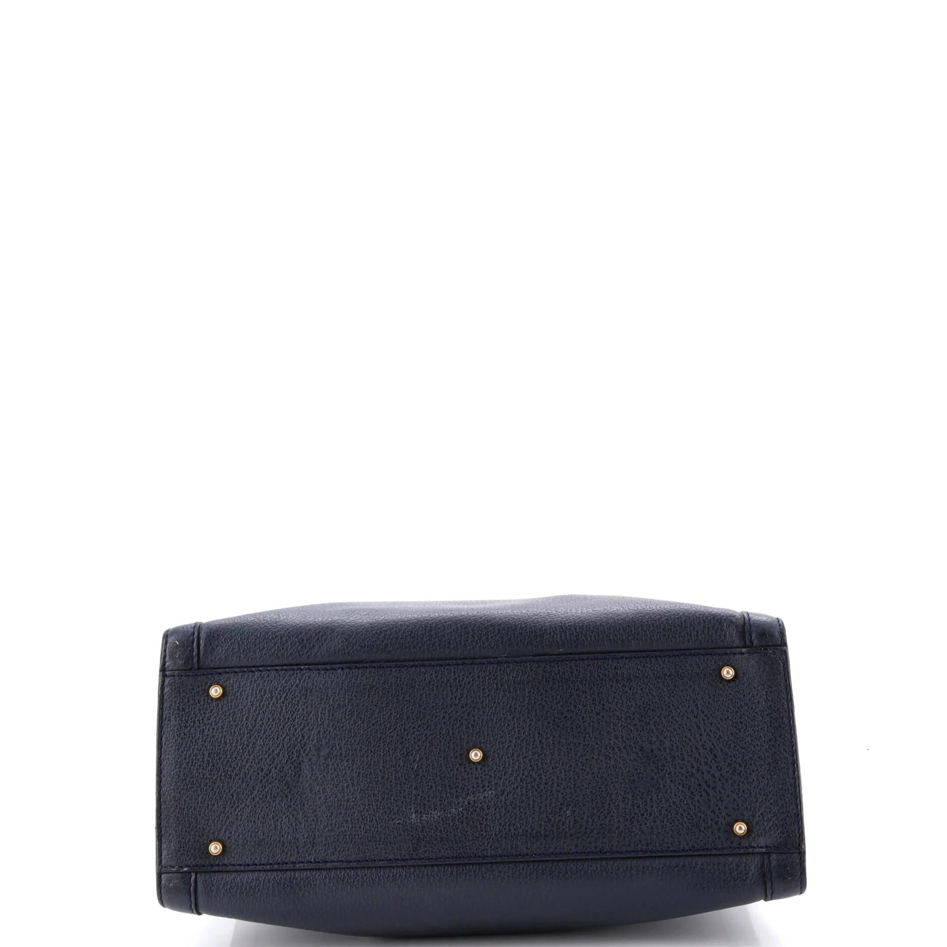 Bamboo Handle Tote Leather Large - Image 4