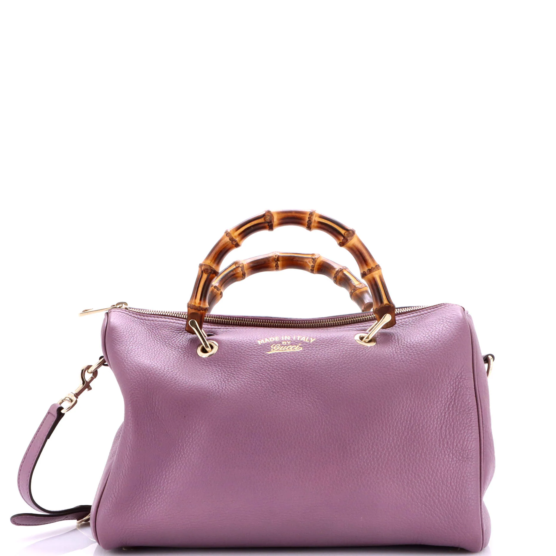 Bamboo Shopper Boston Bag Leather Medium