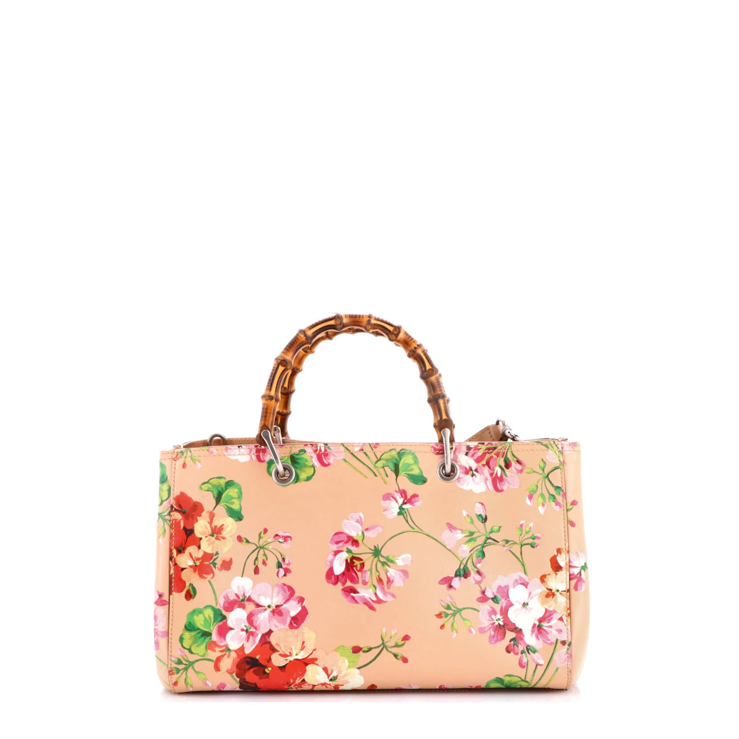 Bamboo Shopper Tote Blooms Print Leather Medium - Image 3