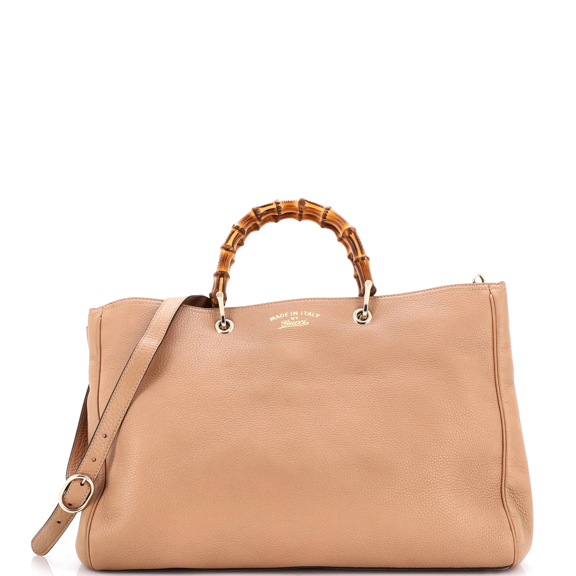 Bamboo Shopper Tote Leather Large