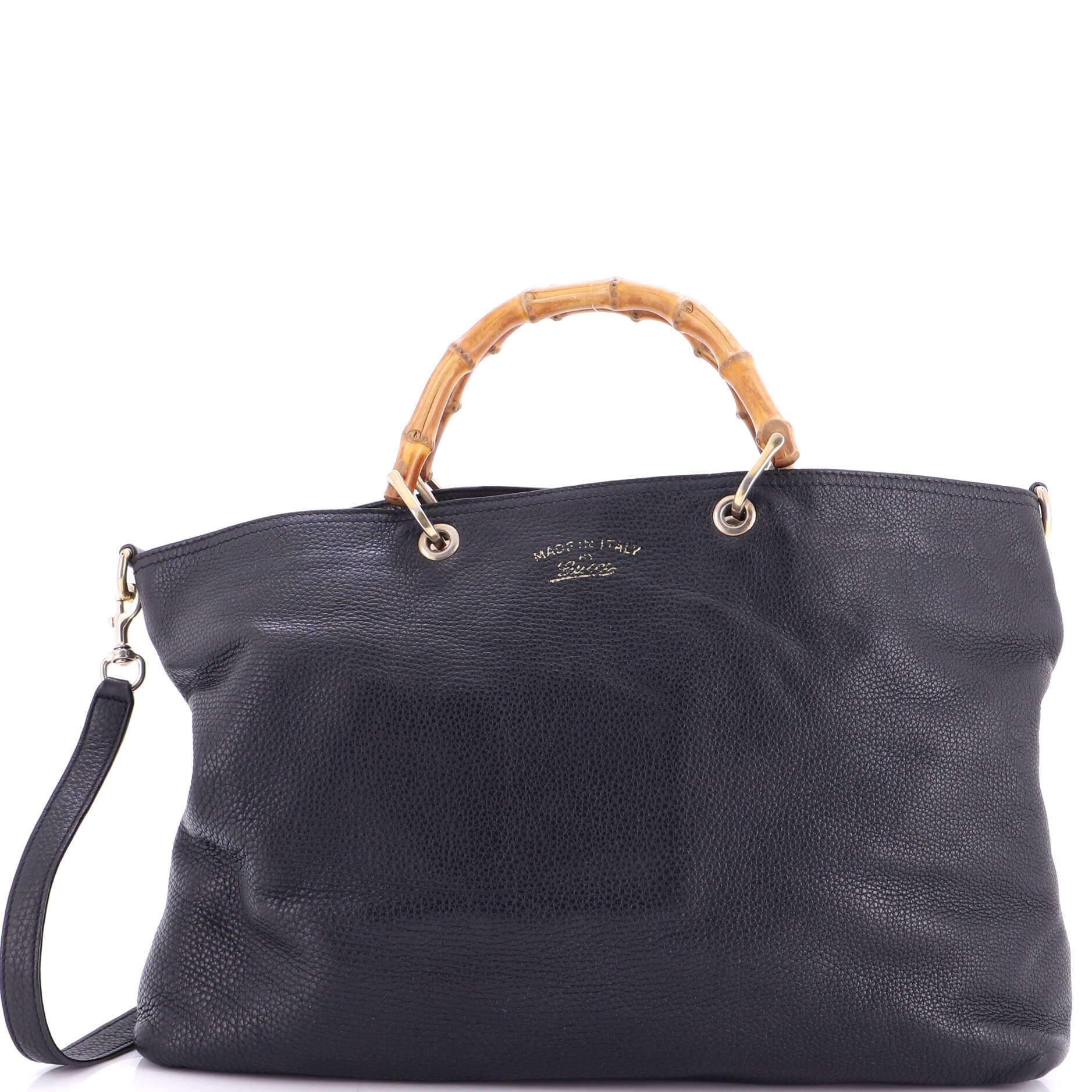 Bamboo Shopper Tote Leather Large
