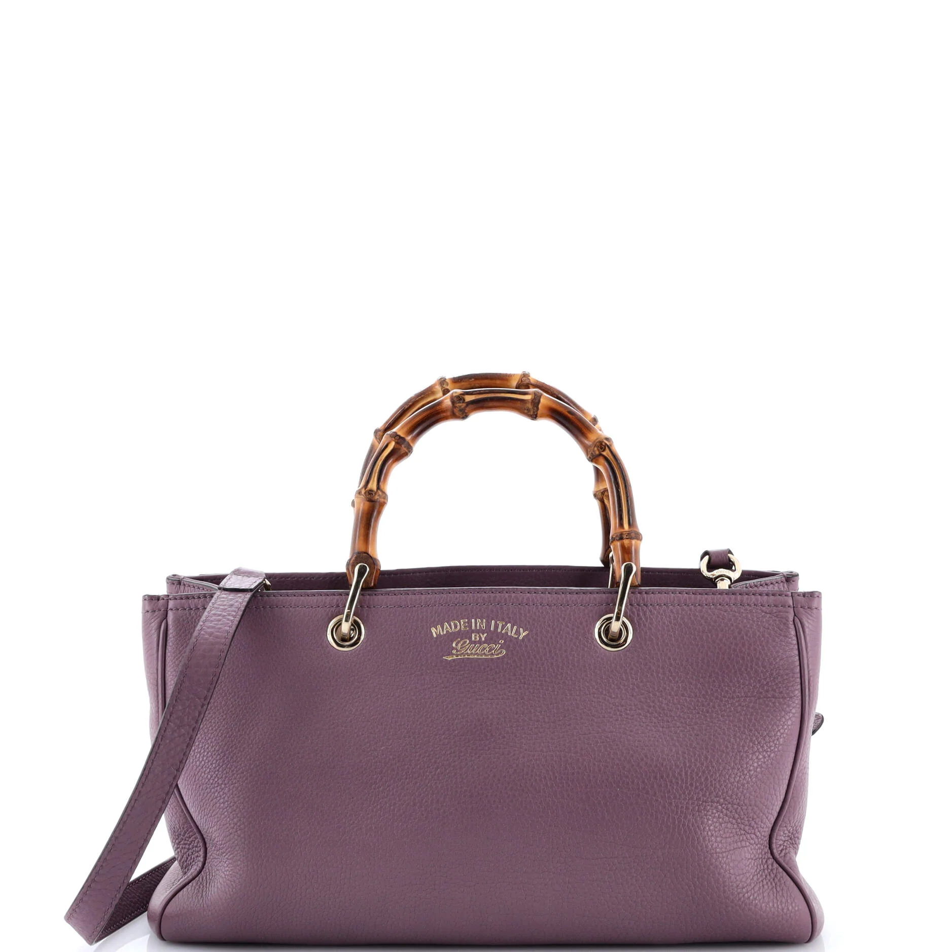 Bamboo Shopper Tote Leather Medium