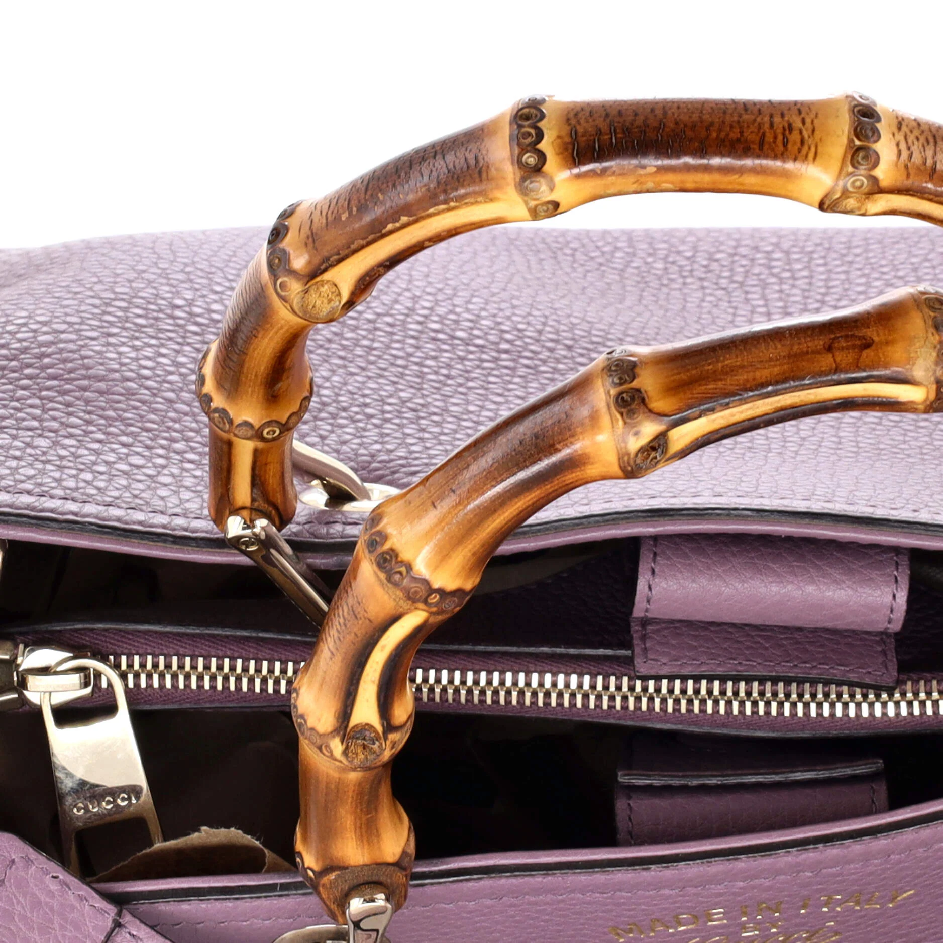 Bamboo Shopper Tote Leather Medium - Image 6