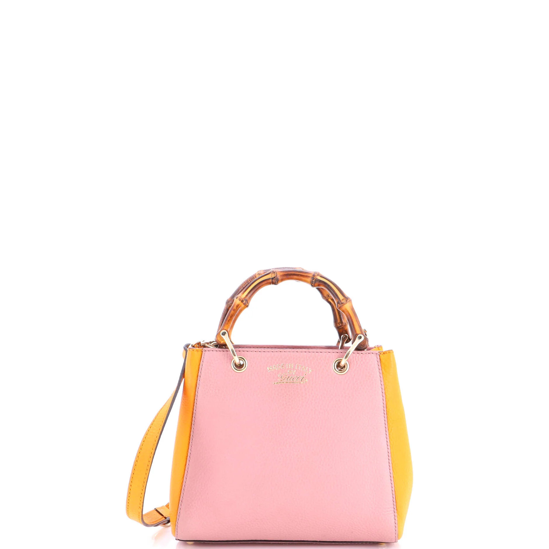 Bamboo Shopper Tote Leather Mini