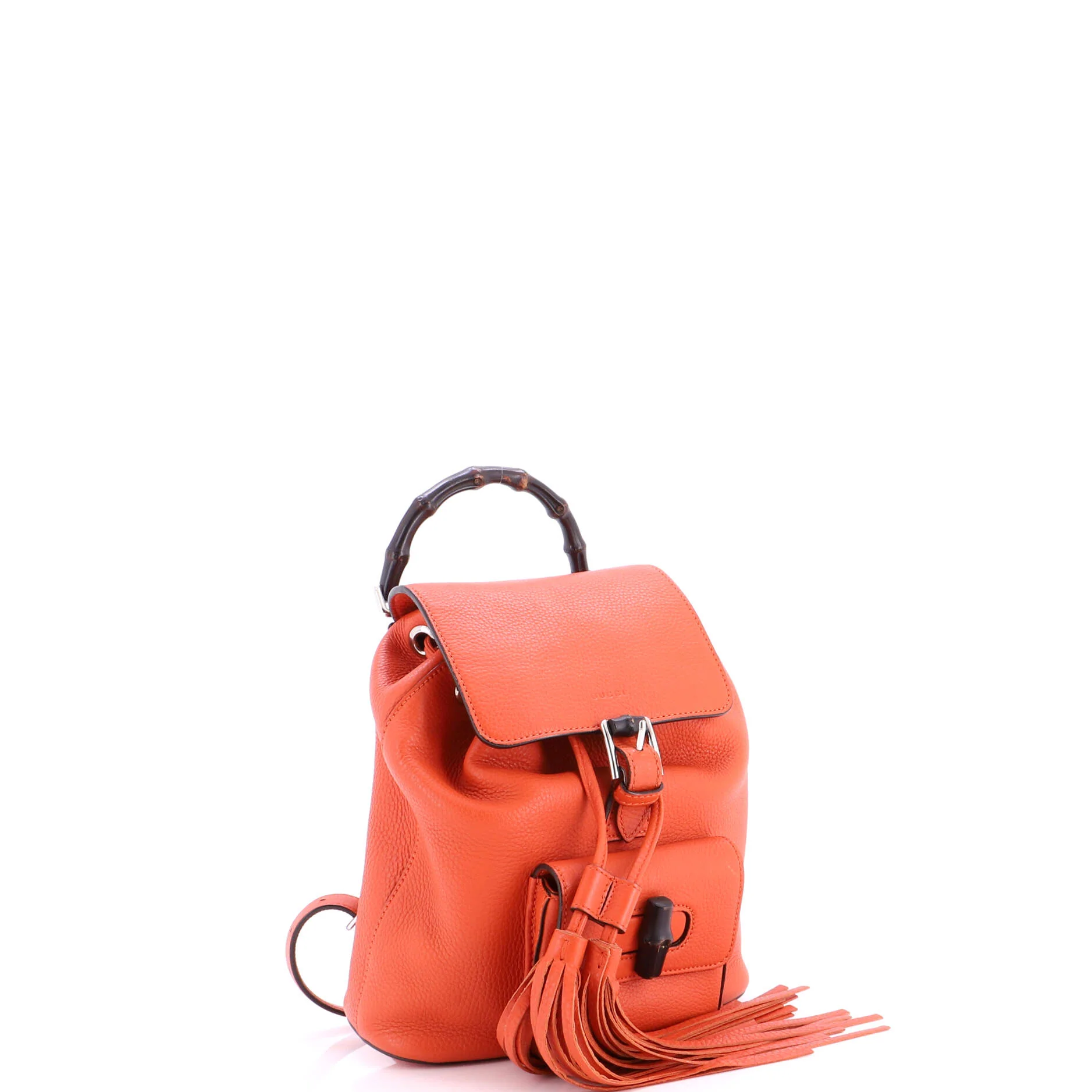 Bamboo Tassel Backpack Leather Mini - Image 2