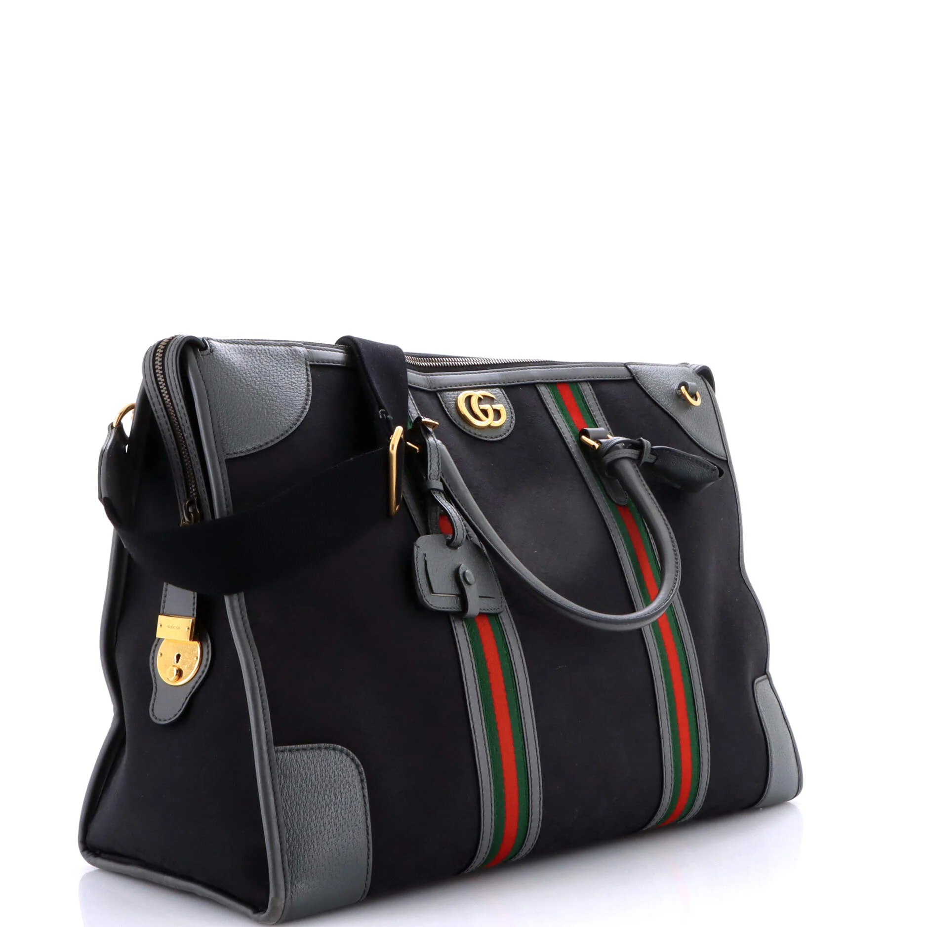 Bauletto Duffle Bag GG Canvas with Leather Large - Image 2