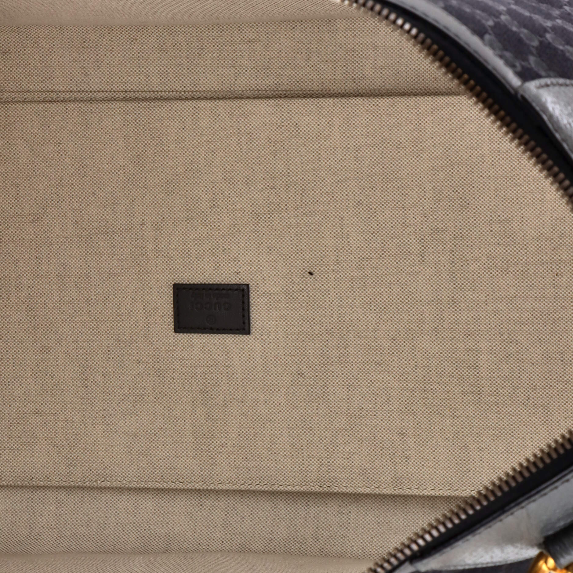 Bauletto Duffle Bag GG Canvas with Leather Large - Image 5