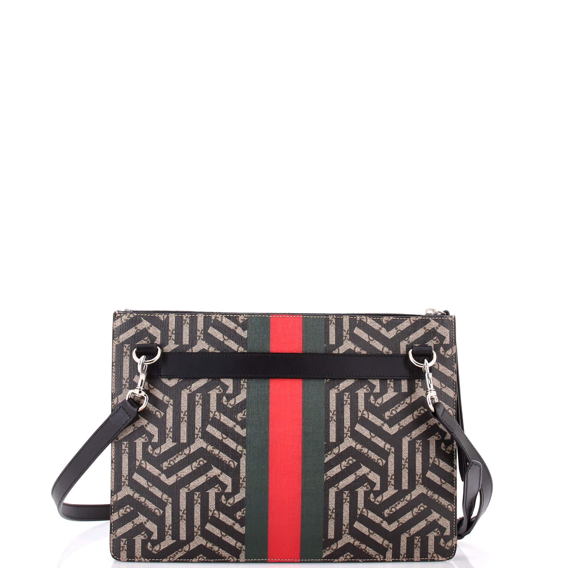 Bee Web Zip Messenger Bag Caleido GG Coated Canvas Large - Image 3