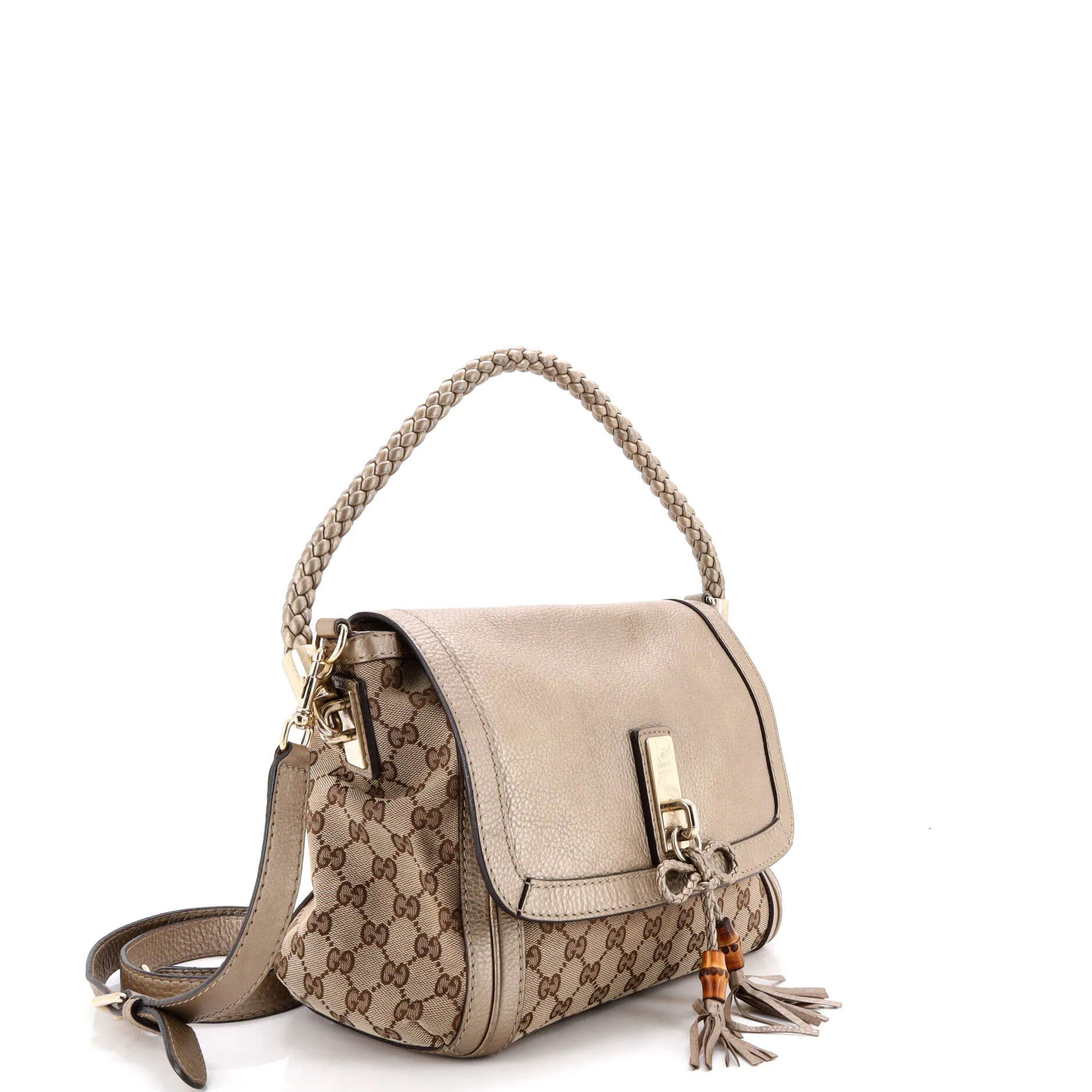 Bella Flap Shoulder Bag GG Canvas with Leather Medium - Image 2