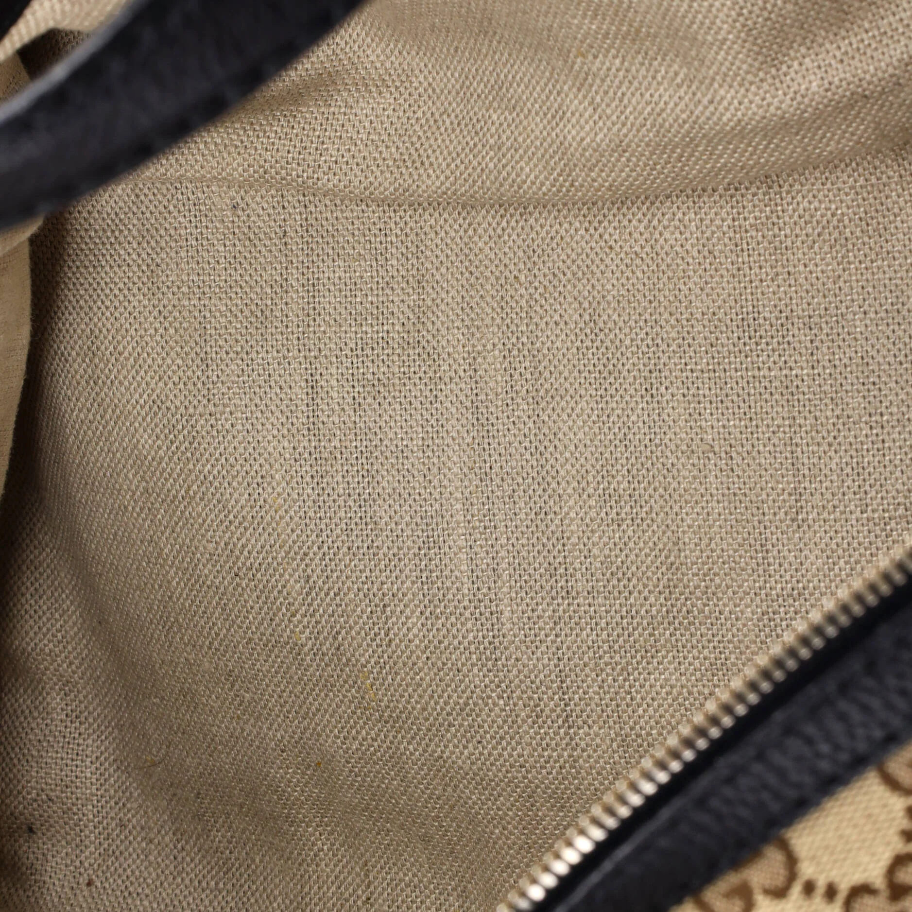 Belted Handle Boston Bag GG Canvas with Leather Large - Image 5