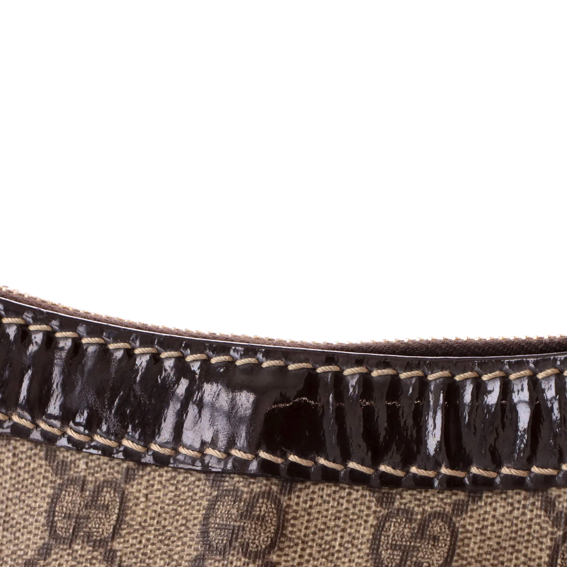 Belted Handle Zip Hobo GG Canvas and Patent Medium - Image 6