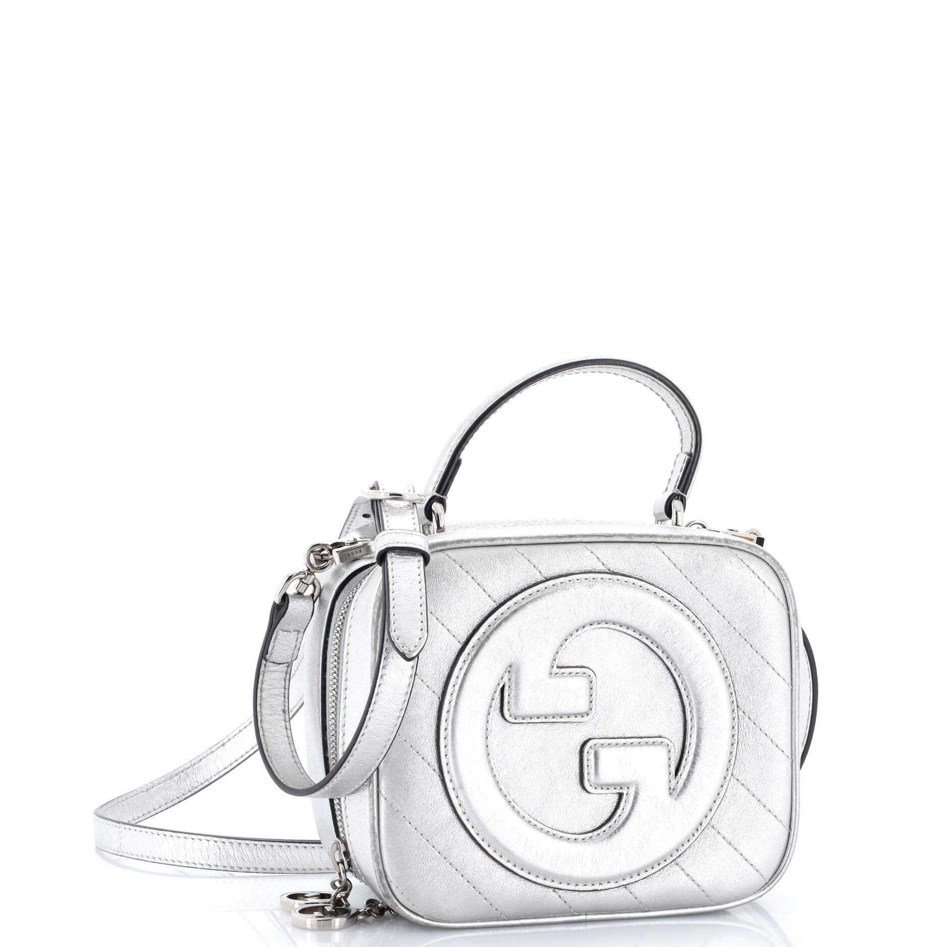 Blondie NM Top Handle Shoulder Bag Diagonal Quilted Leather - Image 2