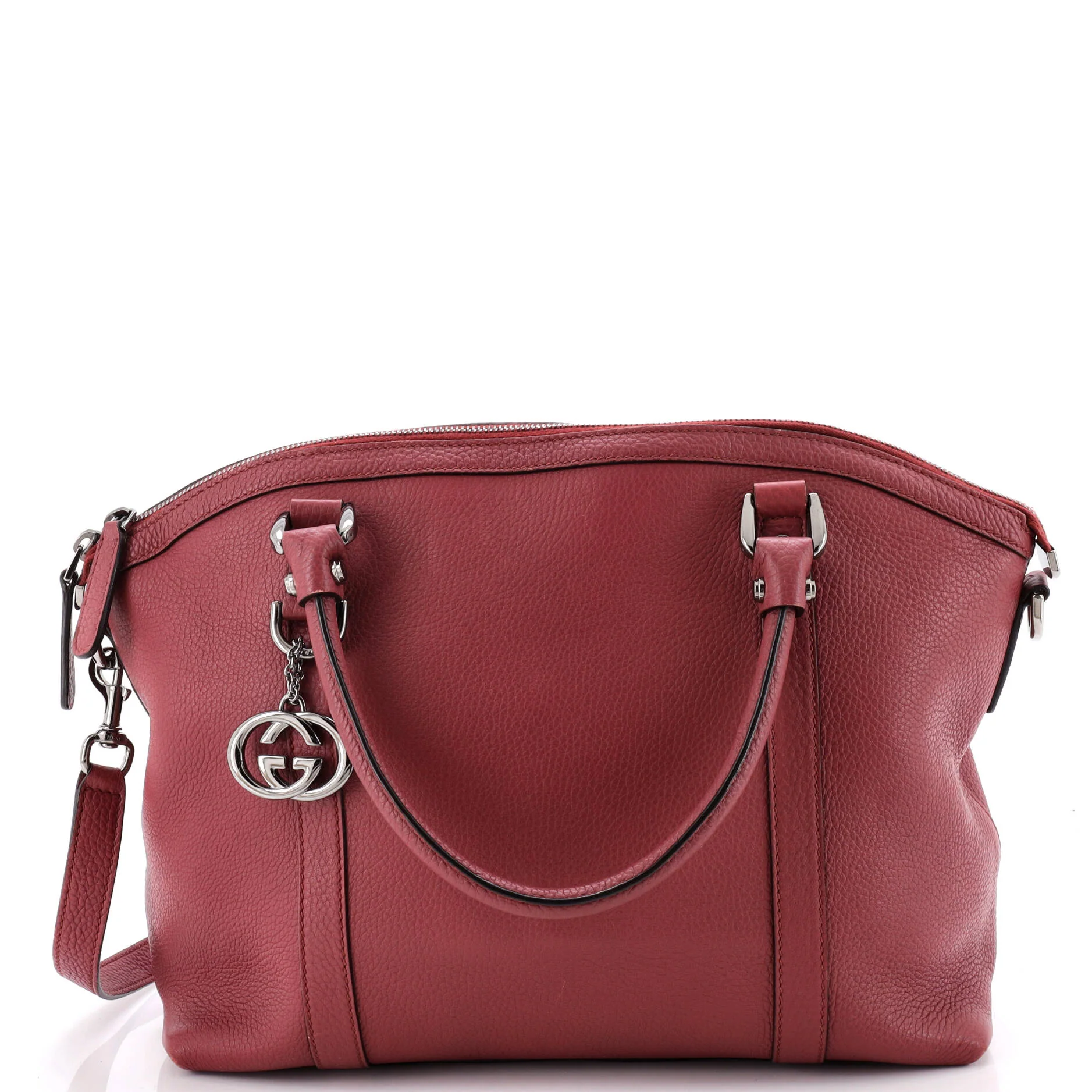 Britt Convertible Dome Satchel Leather Medium