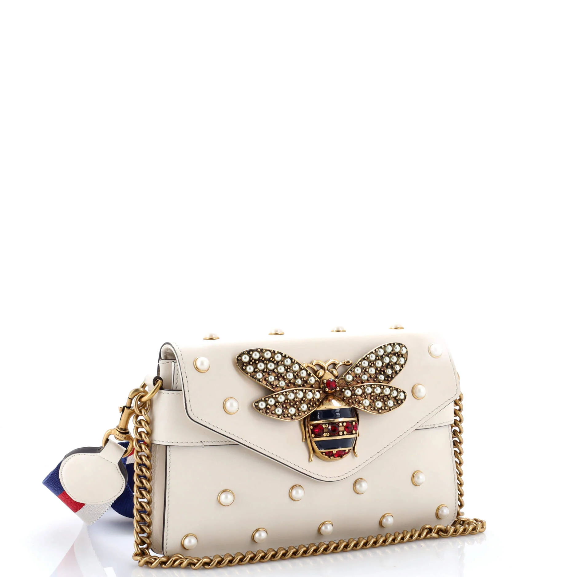 Broadway Pearly Bee Shoulder Bag Embellished Leather Mini - Image 2