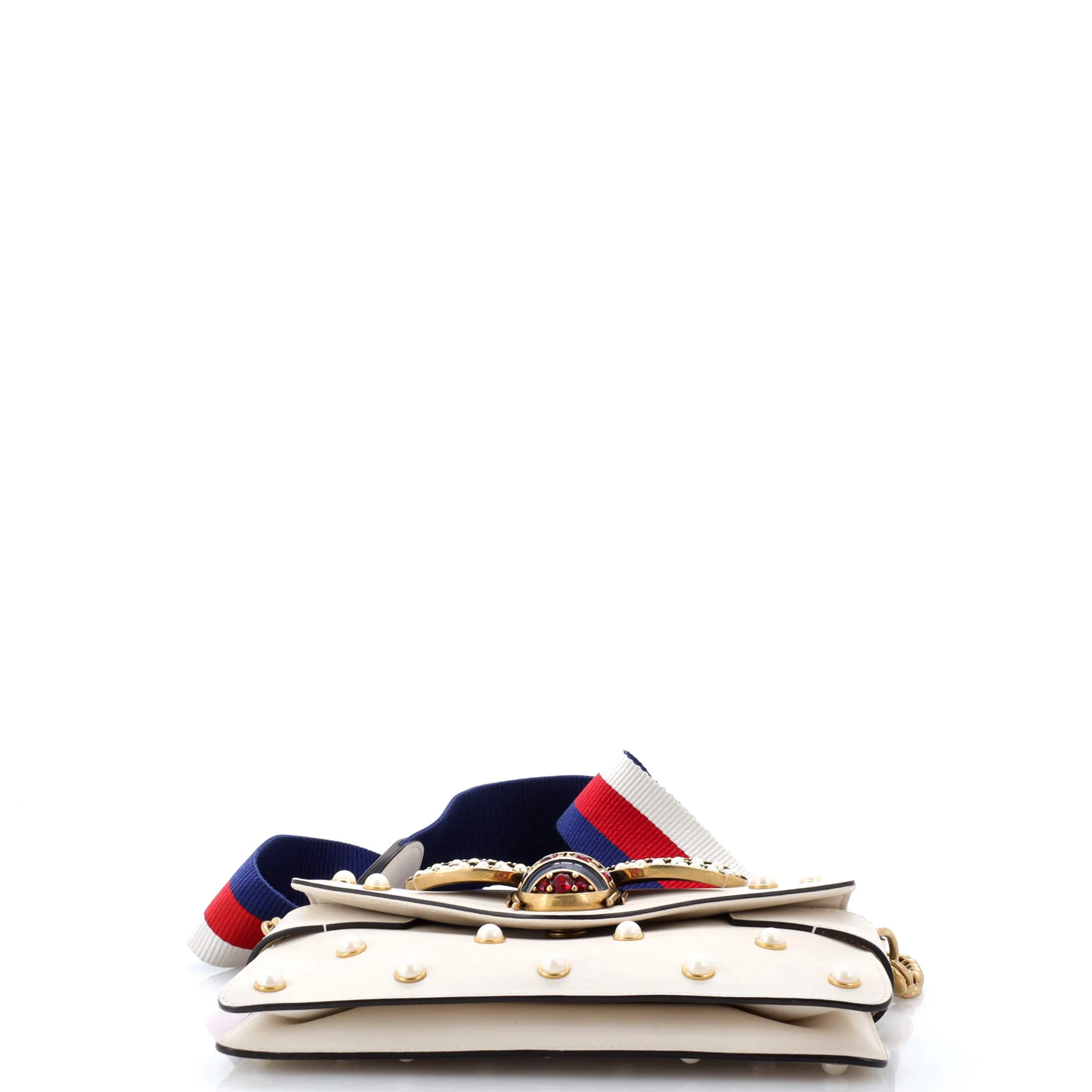 Broadway Pearly Bee Shoulder Bag Embellished Leather Mini - Image 4