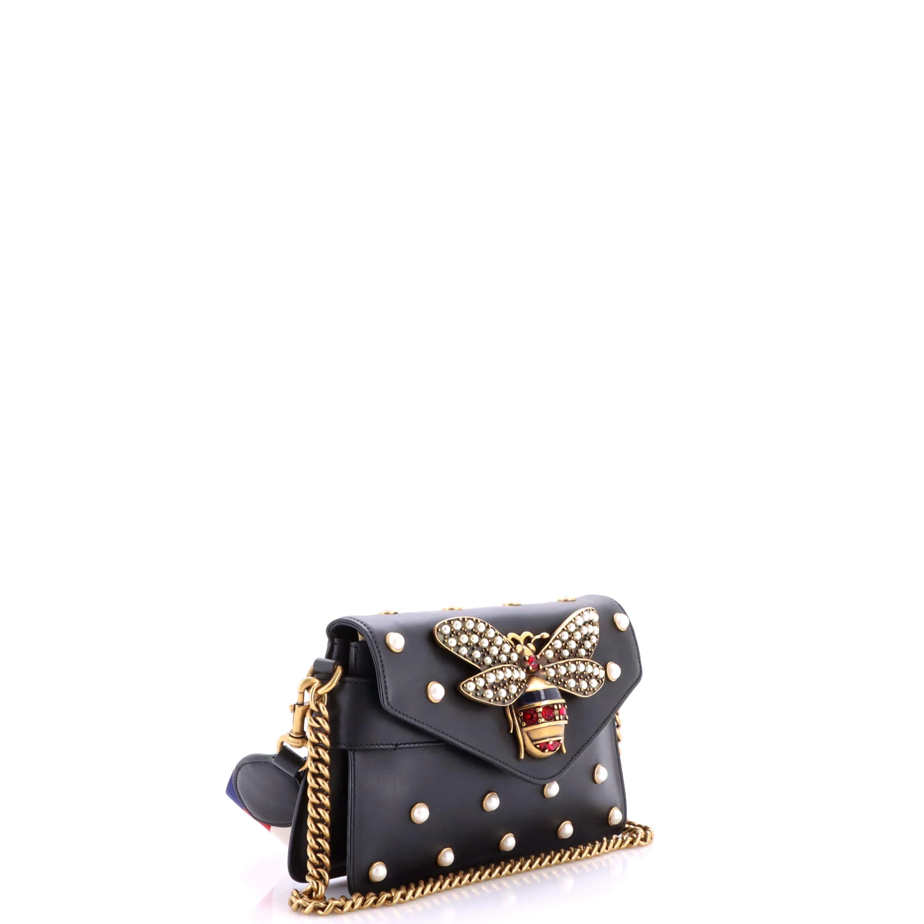 Broadway Pearly Bee Shoulder Bag Embellished Leather Mini - Image 2