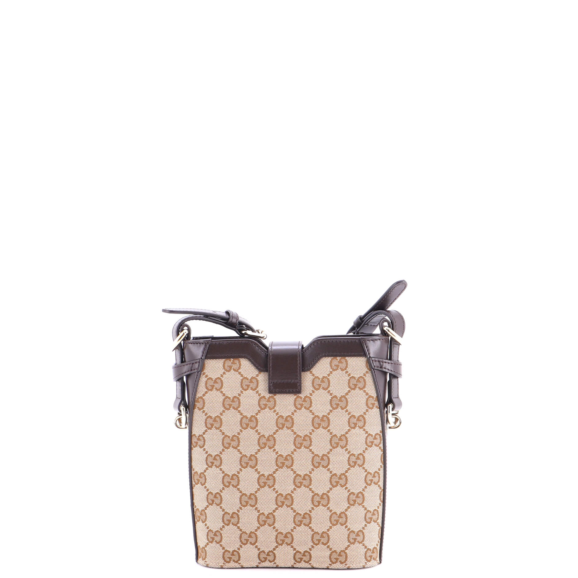 Bucket Bag GG Canvas with Leather Mini - Image 3