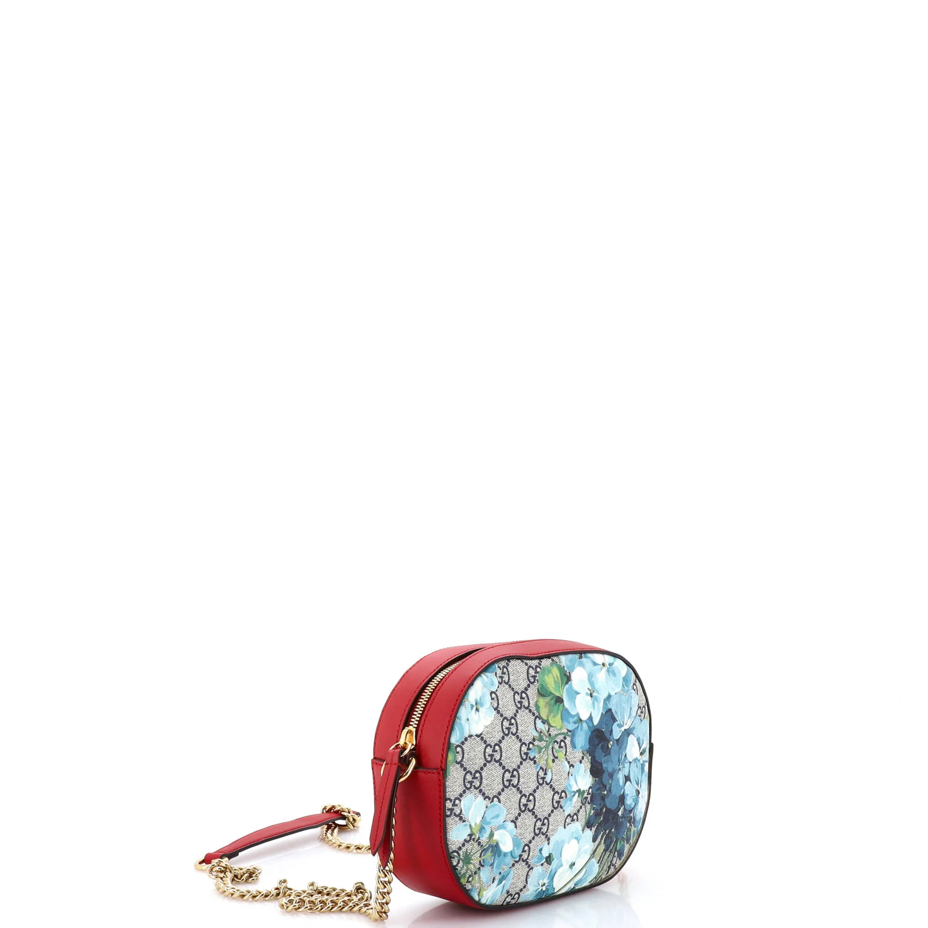 Chain Crossbody Bag Blooms Print GG Coated Canvas Mini - Image 2