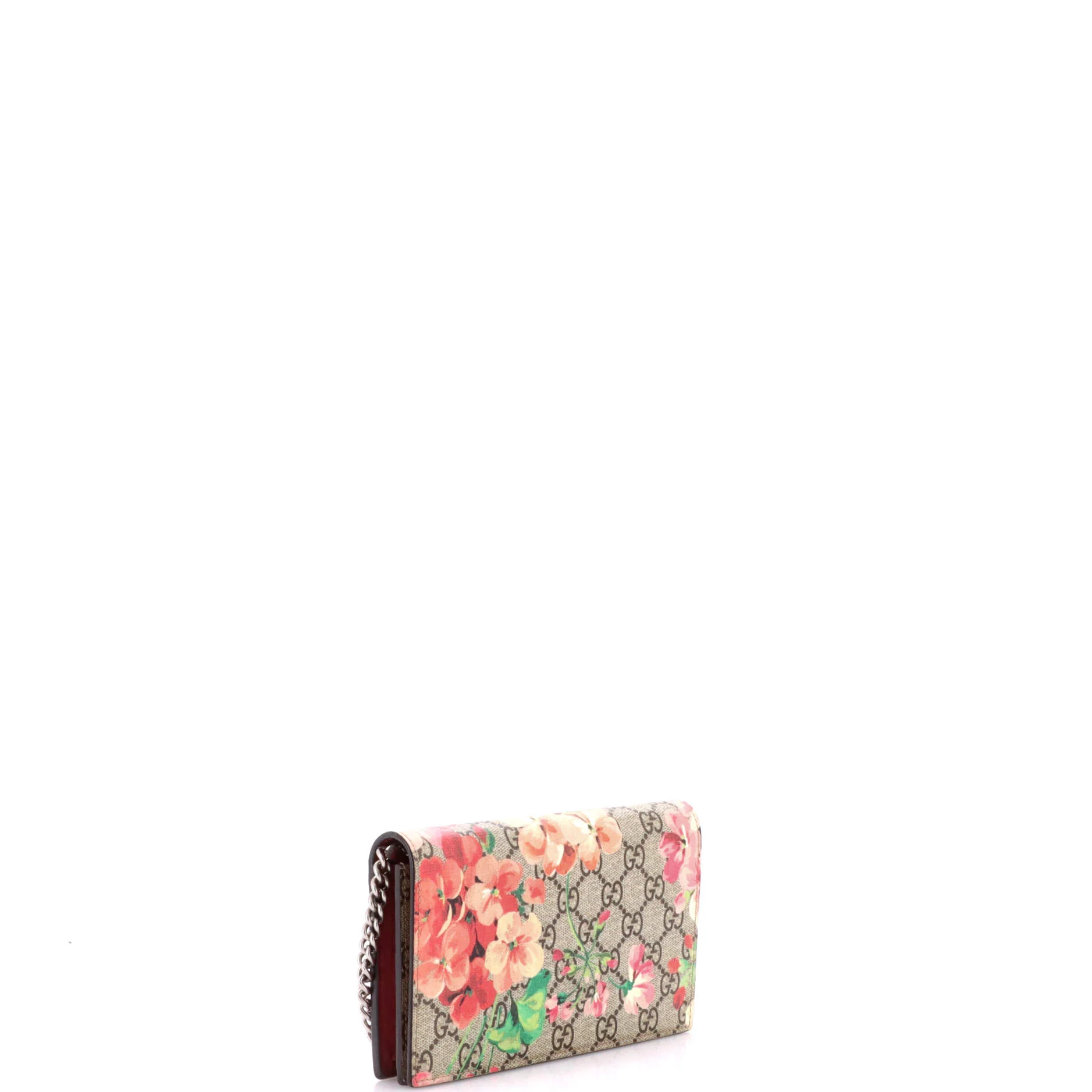 Chain Wallet Blooms Print GG Coated Canvas - Image 2