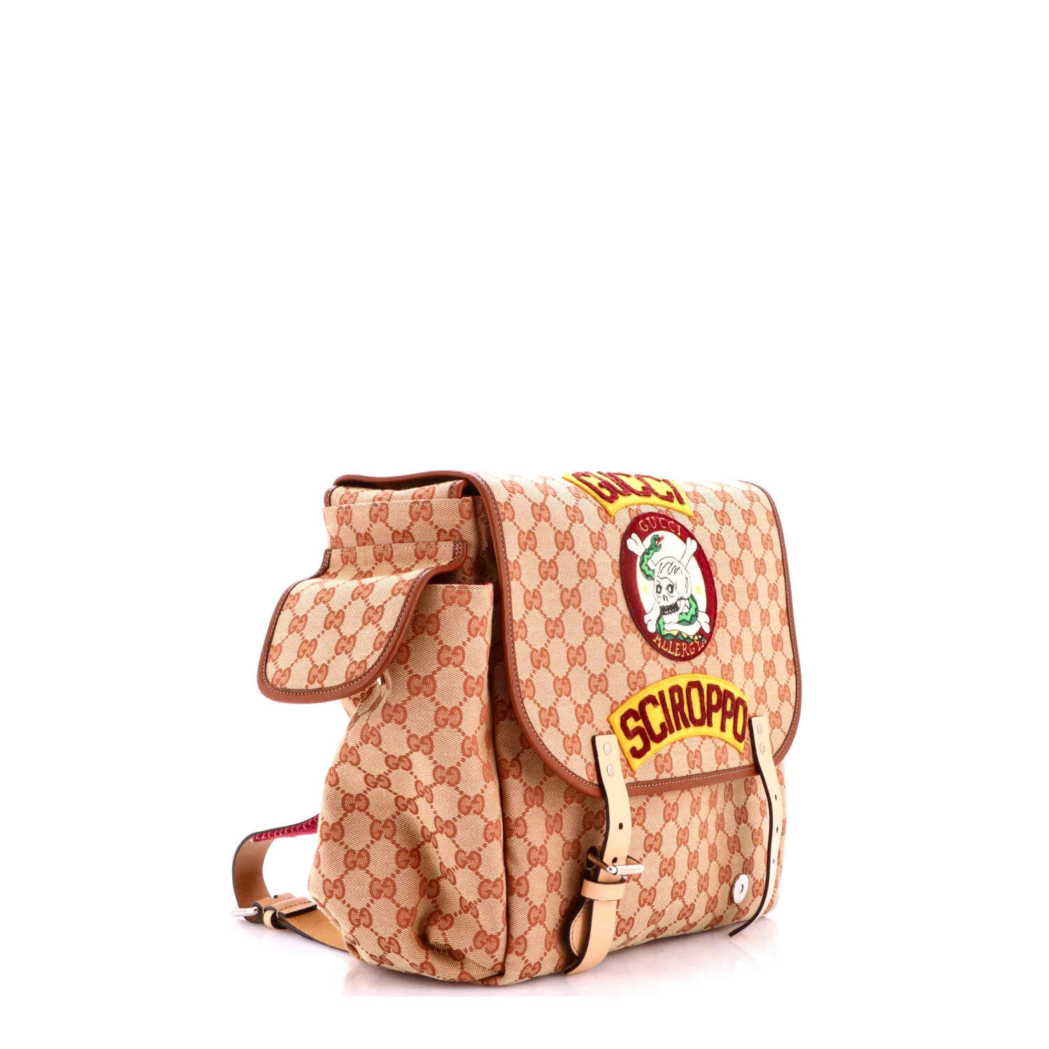 Children's Flap Backpack Embroidered GG Canvas - Image 2
